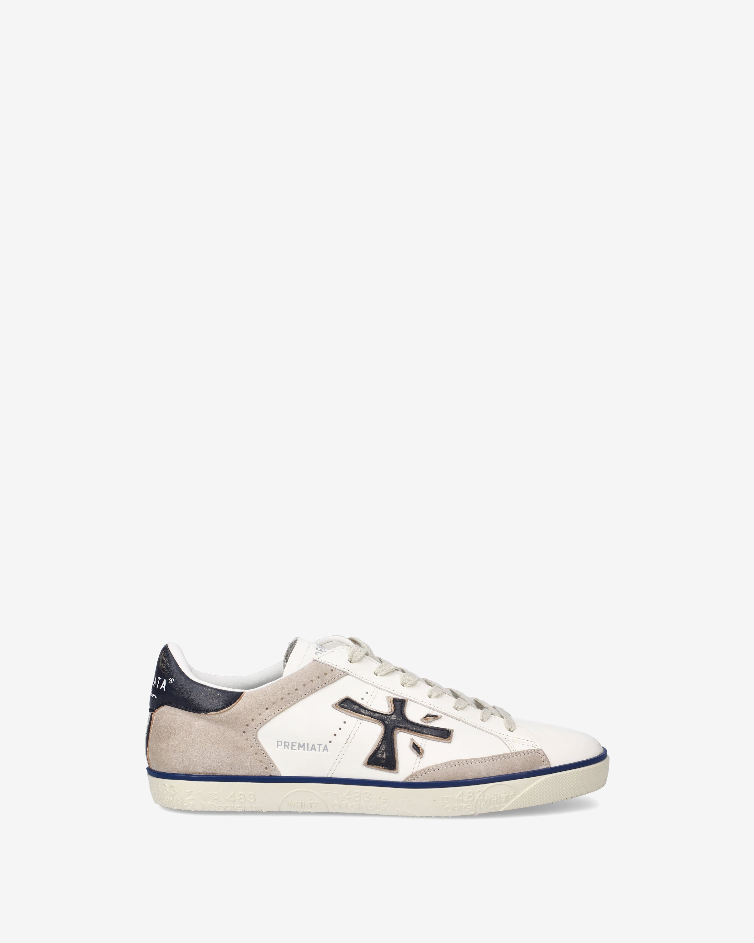 Premiata Steven 7285 sneakers homme blanc beige