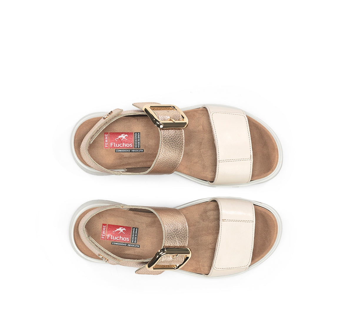 Fluchos Street F2166 sandales blanc cuir femme