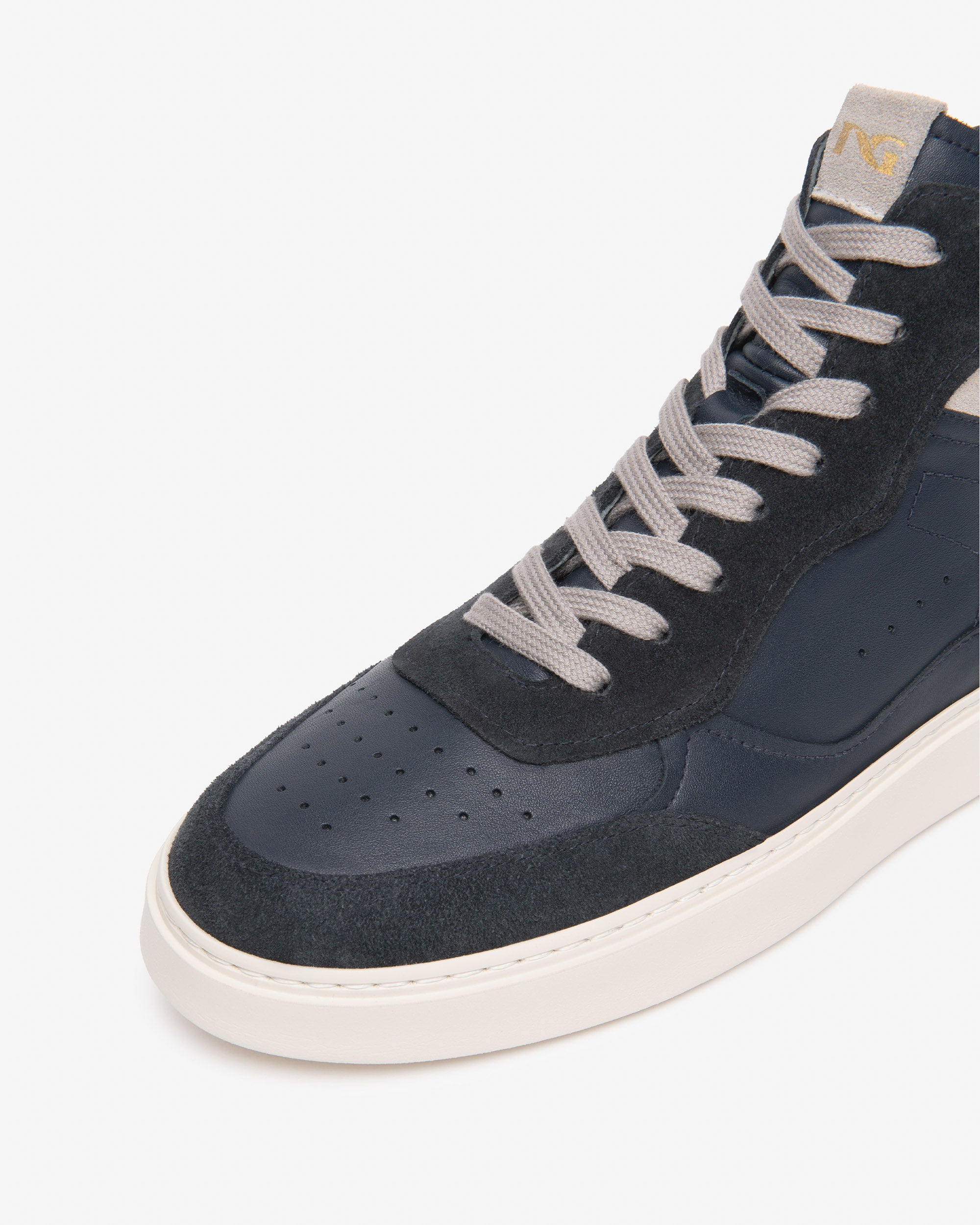 Nero Giardini Sneakers baskets homme montantes cuir daim zip