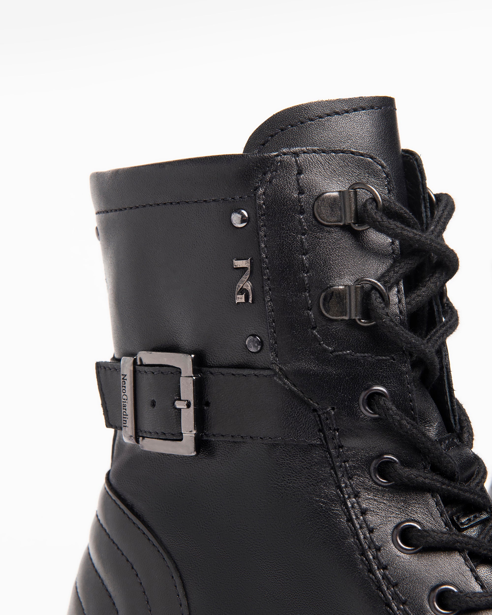 Nero Giardini Combat Boots rangers femme cuir 37