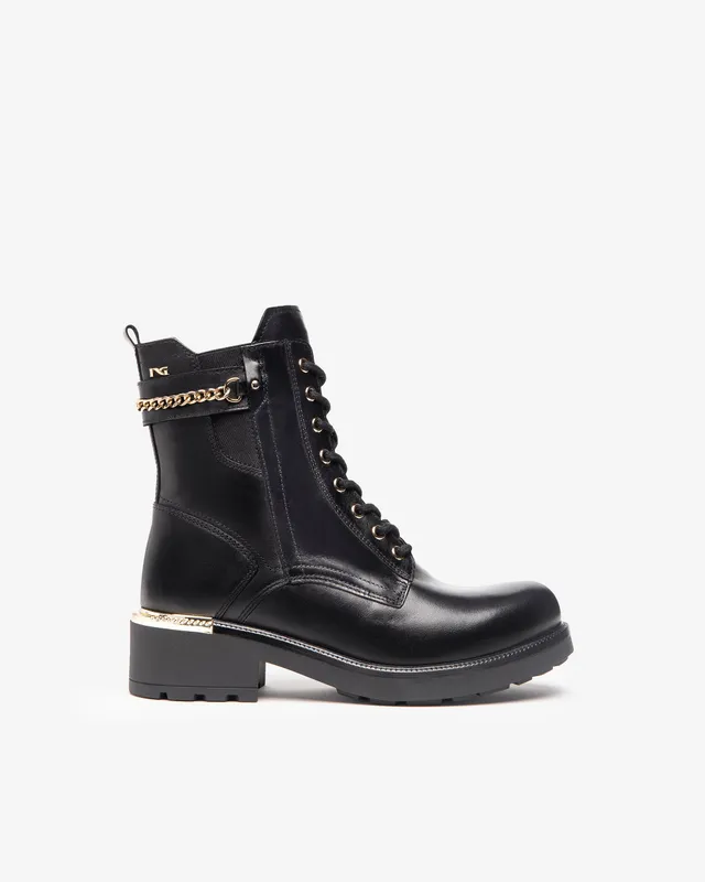 Nero Giardini Combat Boots bottines cuir femme automne hiver