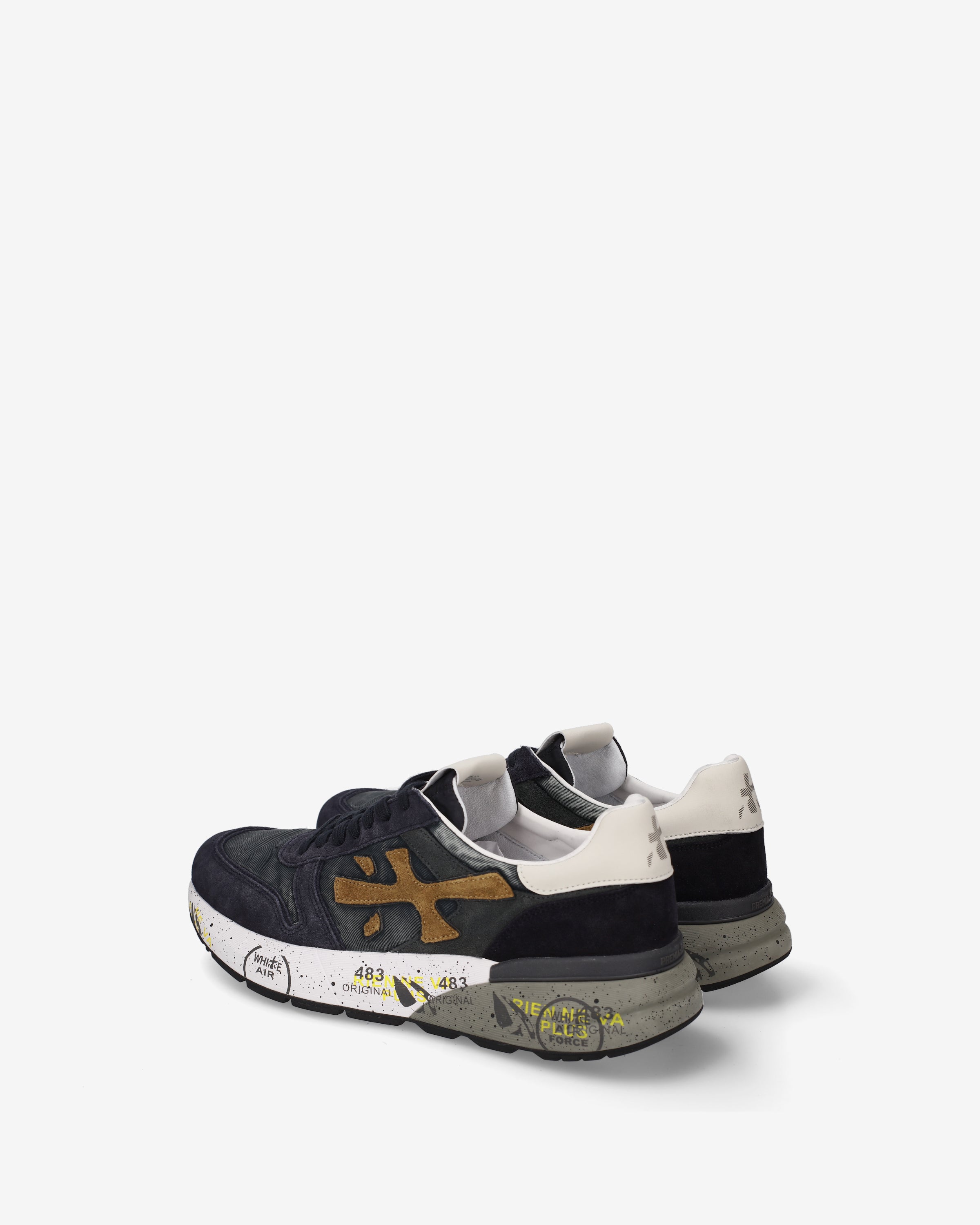 Premiata Mick 8435 baskets bleu nuit daim