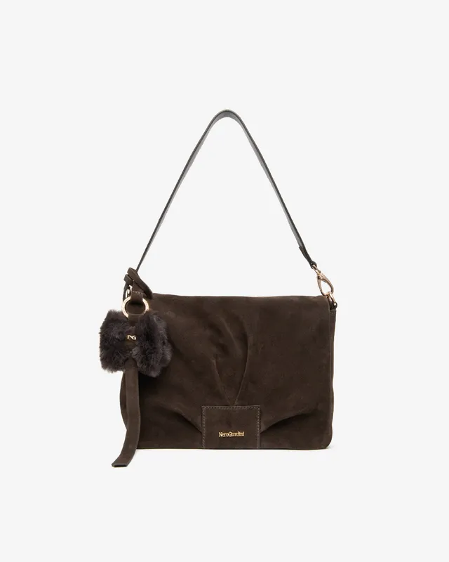 Nero Giardini Bags sac épaule daim femme pompon doré