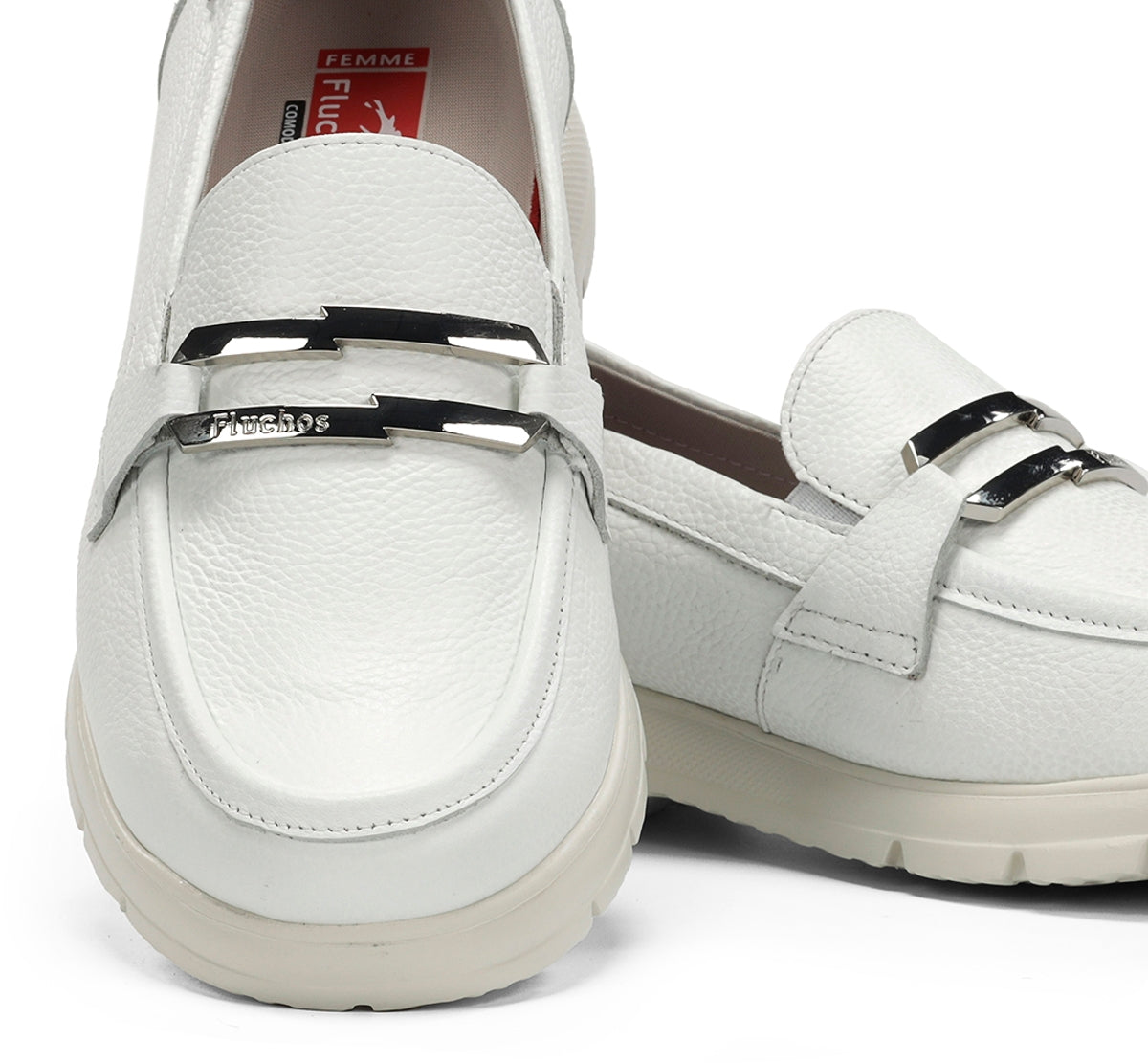 Fluchos Gladis F2201 mocassin femme blanc leger