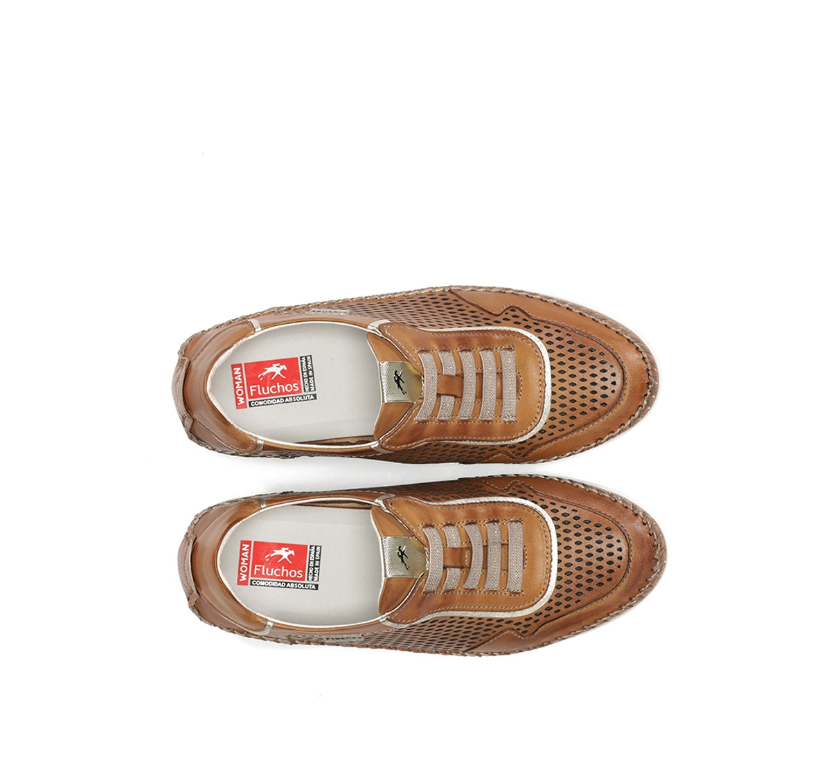 Fluchos Sella F2143 basket femme marron compensée
