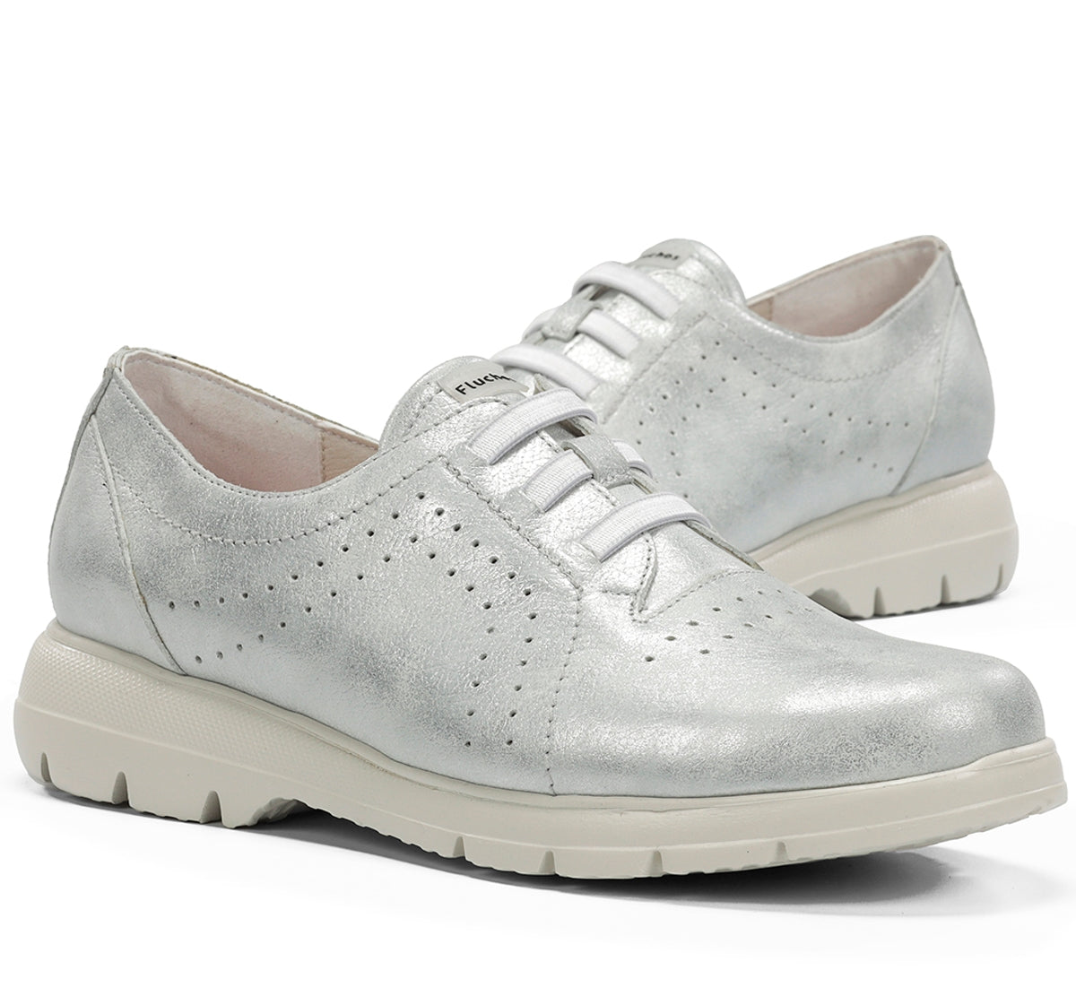 Fluchos Gladis F2202 mocassin argent femme