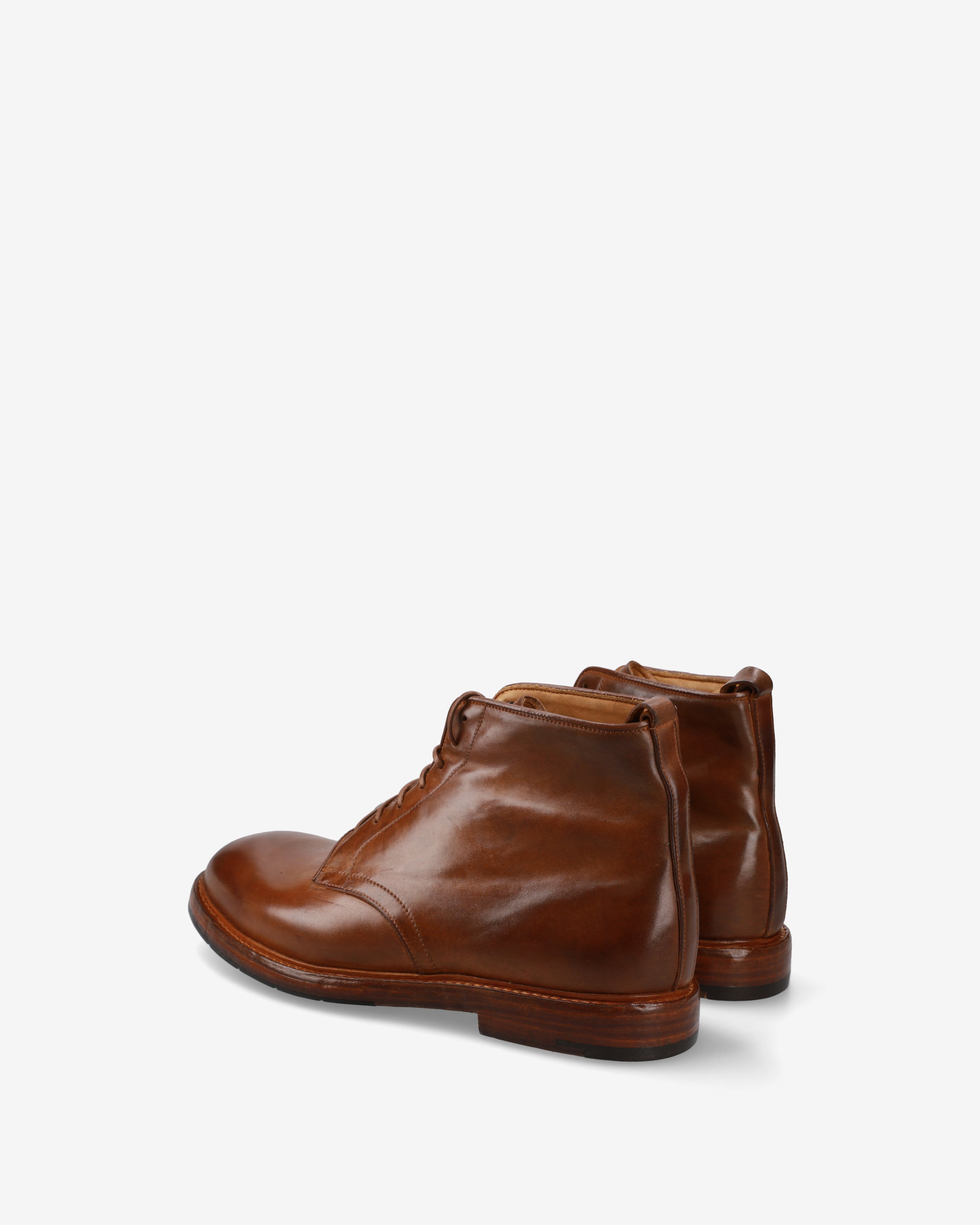 Premiata Cordovan boots cuir cognac à lacets homme