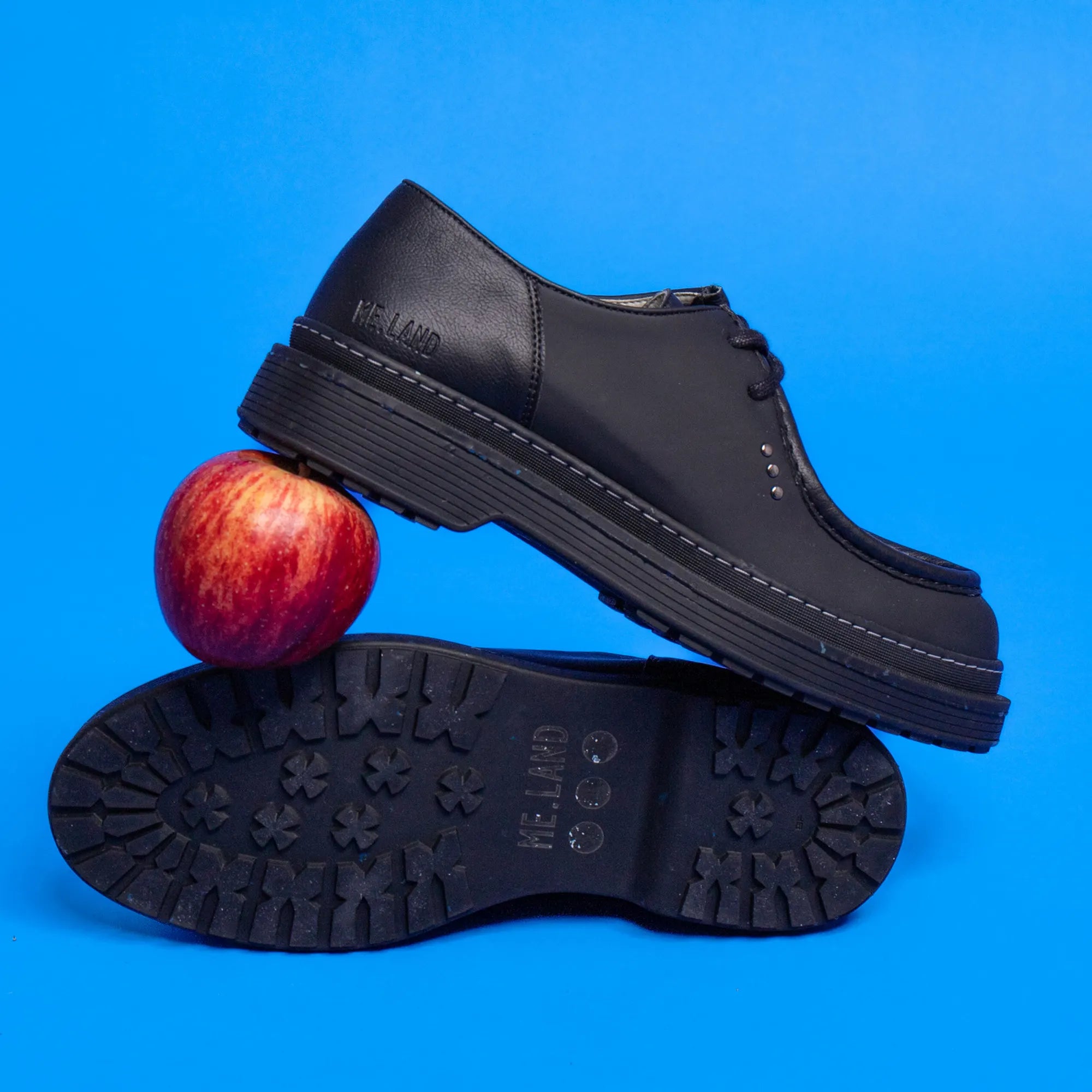 Me.Land Rando derby vegan cuir pomme noir