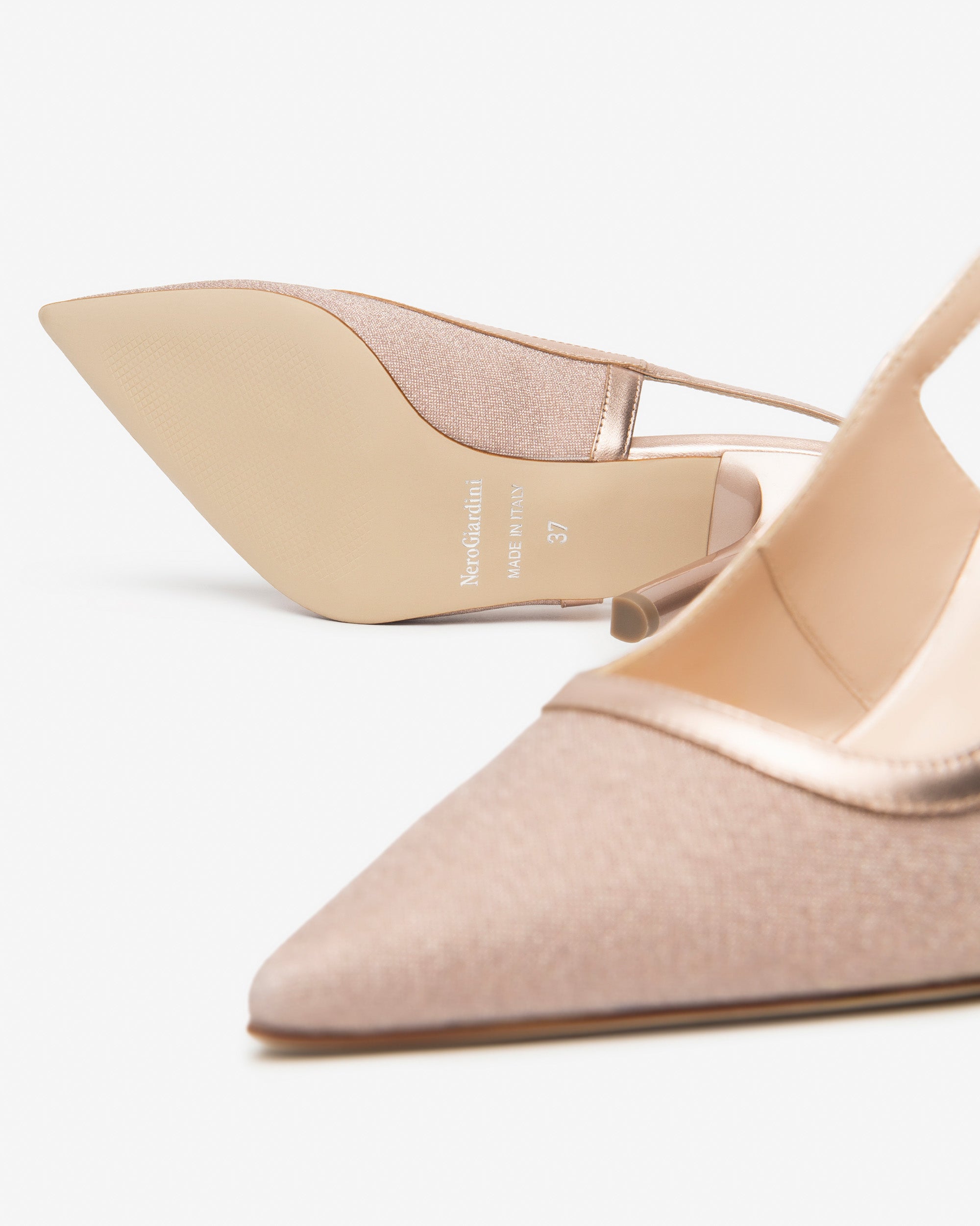 Nero Giardini Slingback escarpins cuir femme tissu Made in Italy