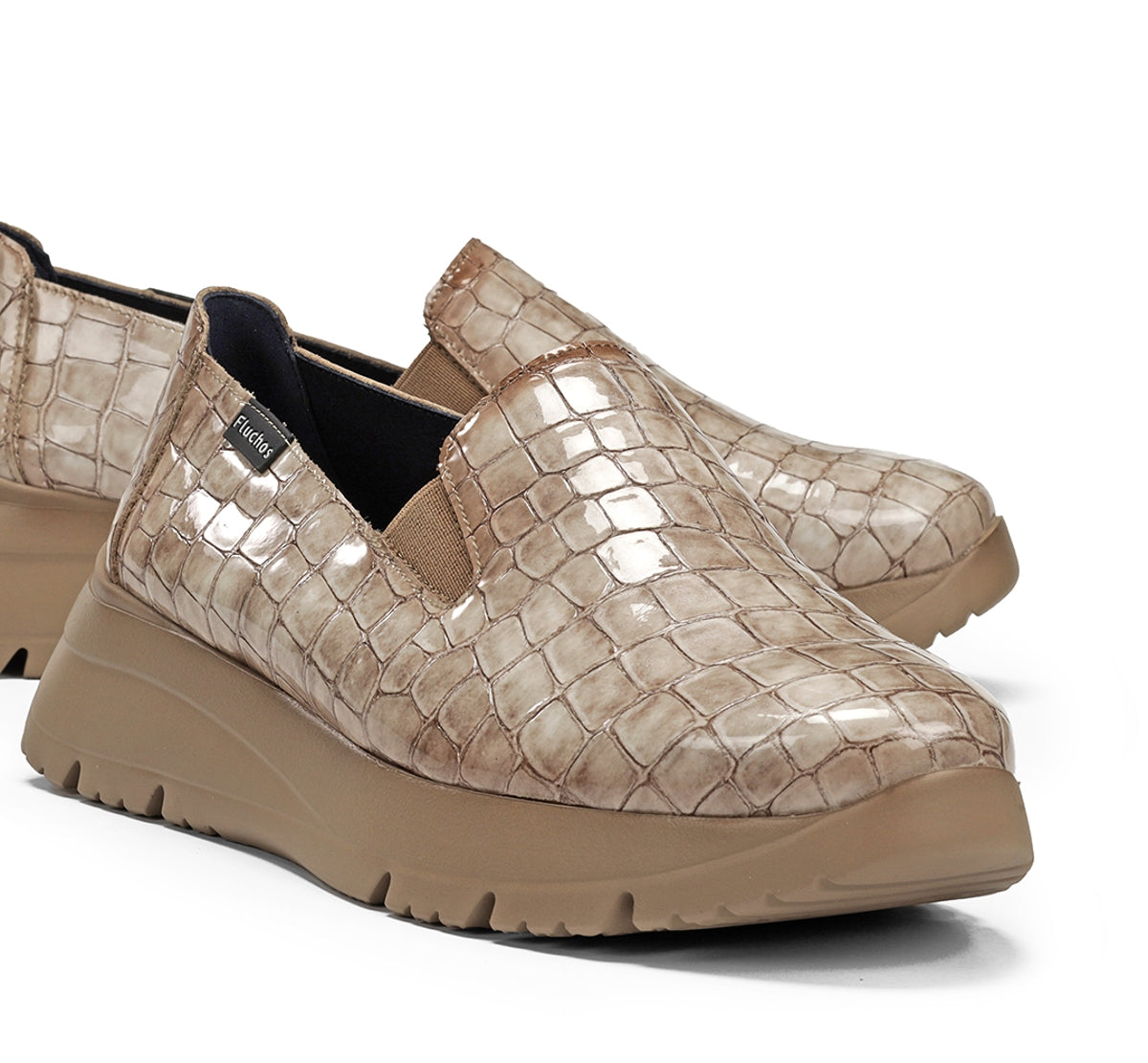 Fluchos Eira F2159 slip-on femme taupe confort