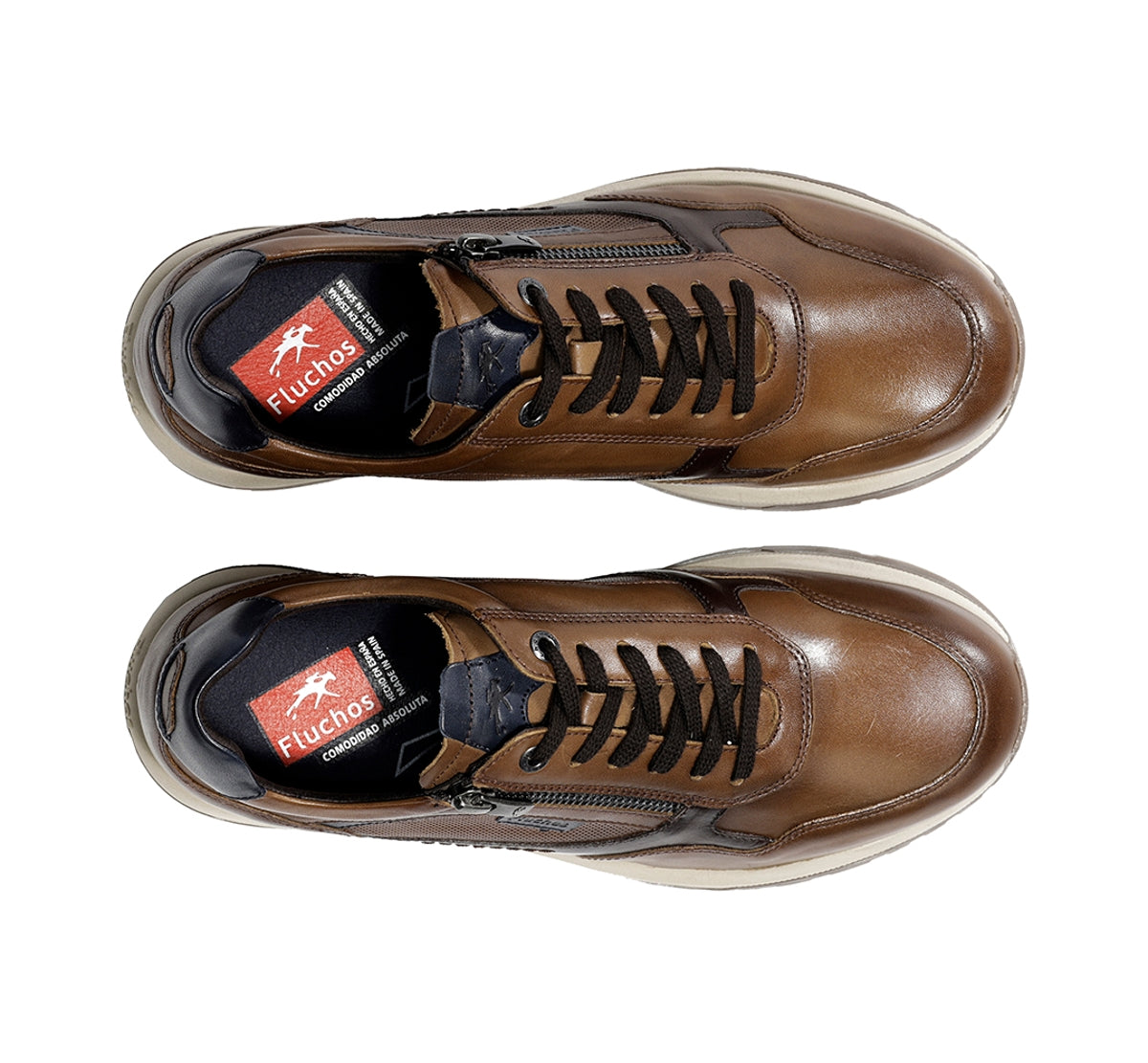 Fluchos Karter F2530 Sneakers Marron Homme Cuir