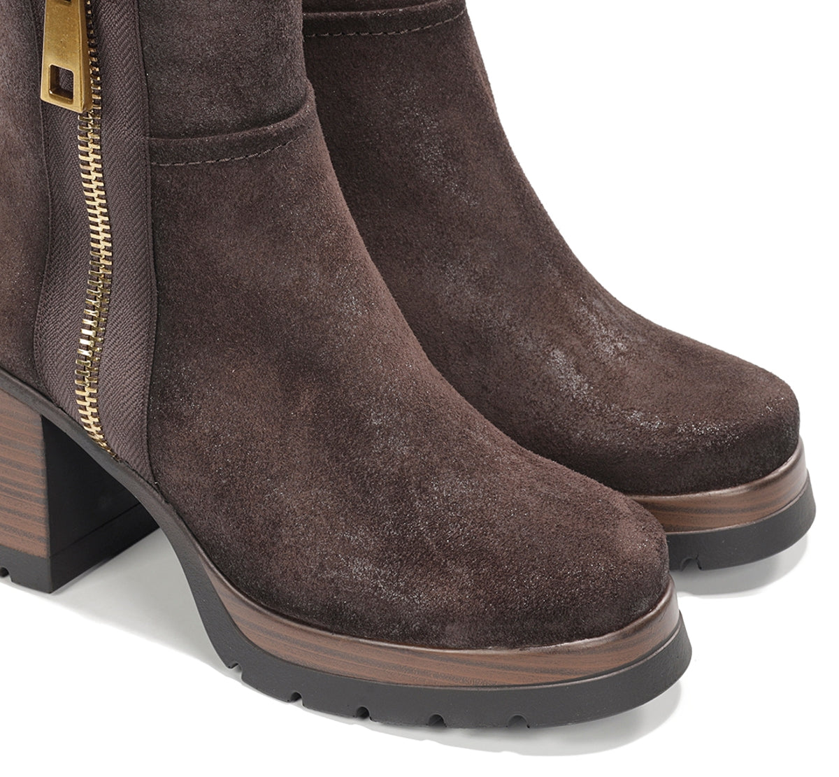 Dorking Safe D9413 bottines femme marron plateforme