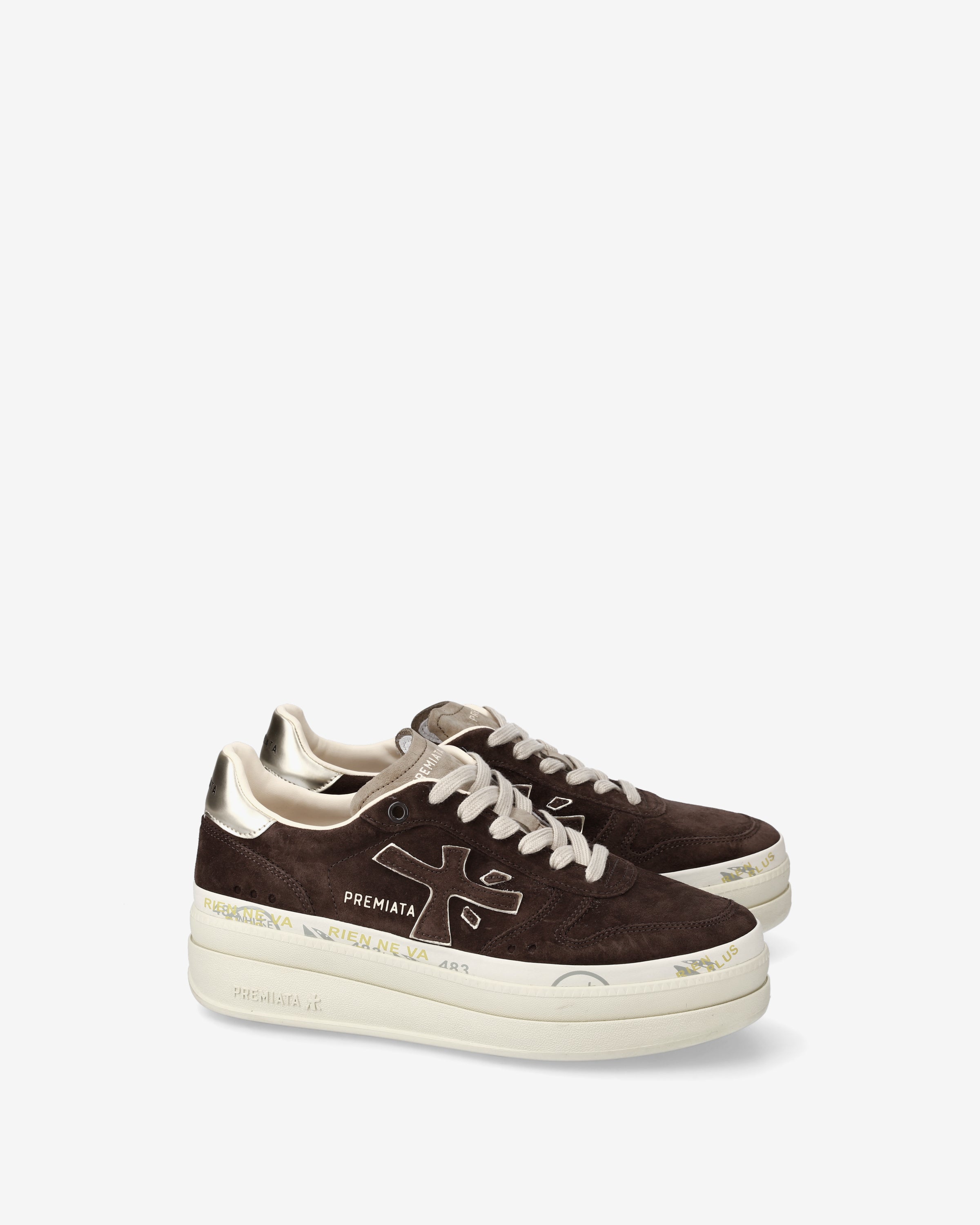 Premiata Micol 7894 Basket Daim Marron Femme
