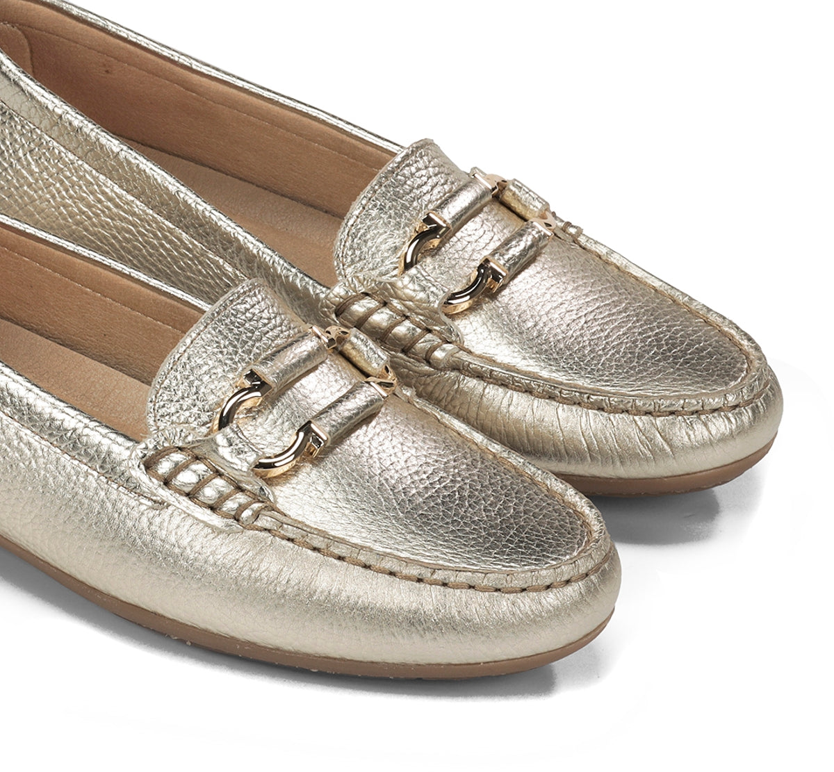 Fluchos Bruni F2156 mocassins doré femme cuir
