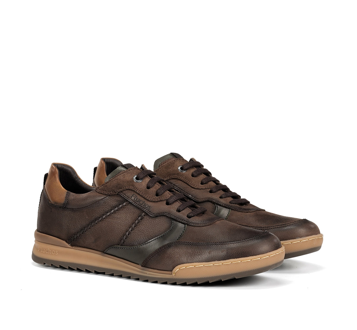 Fluchos Elder F2272 basket marron homme cuir large