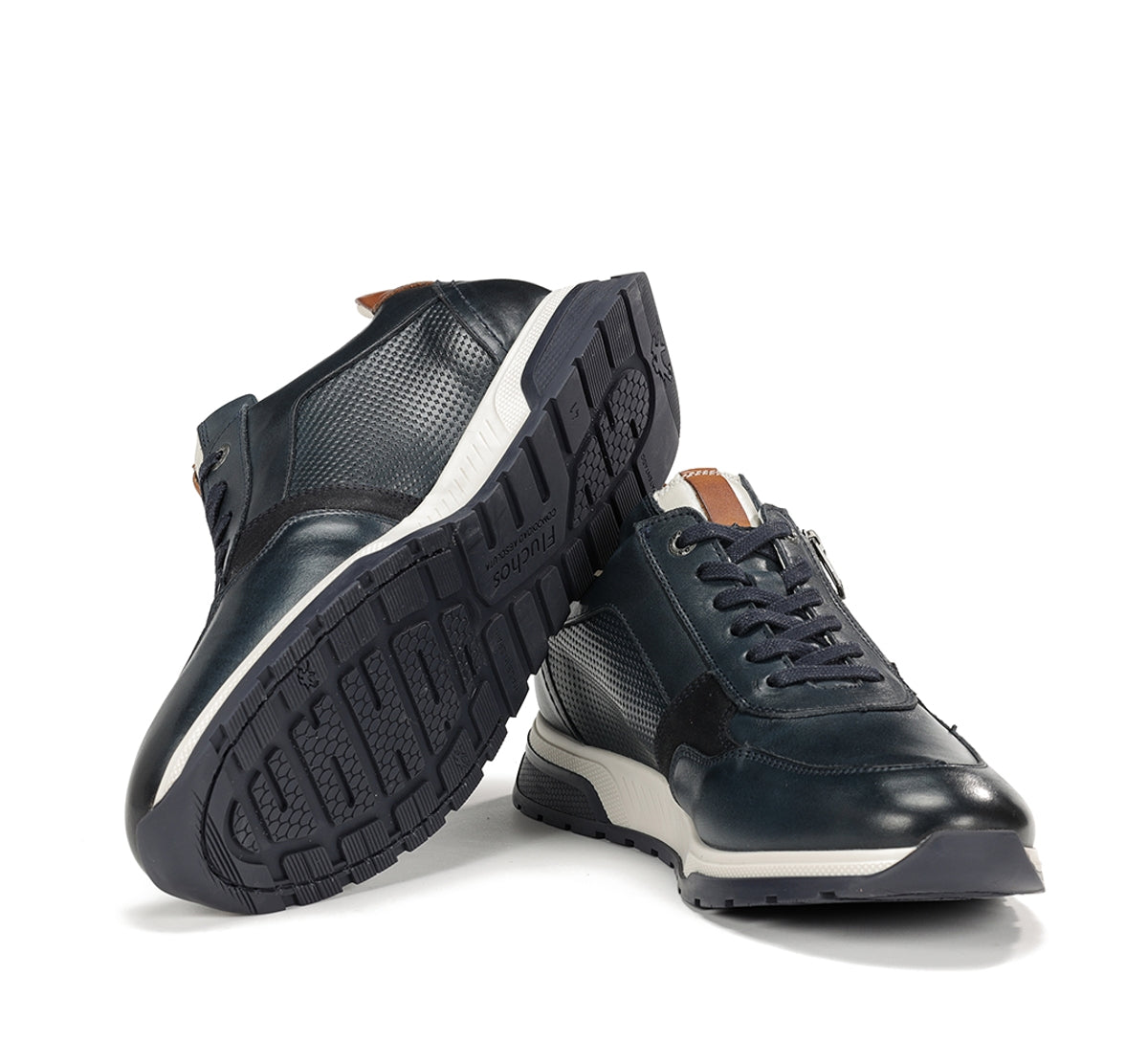 Fluchos Louis F1752 basket homme bleu cuir