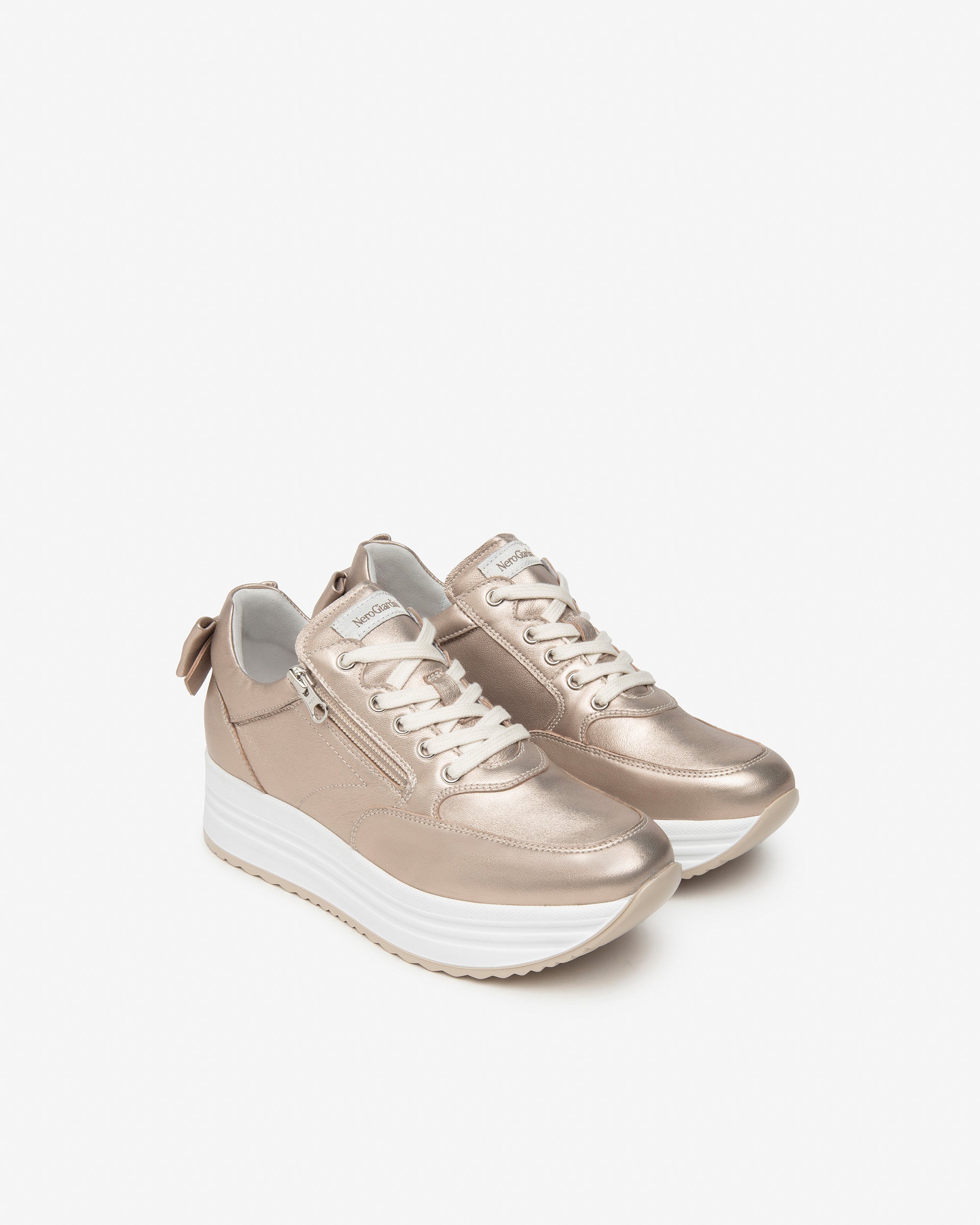 Nero Giardini Sneakers baskets cuir femme cuir lisse