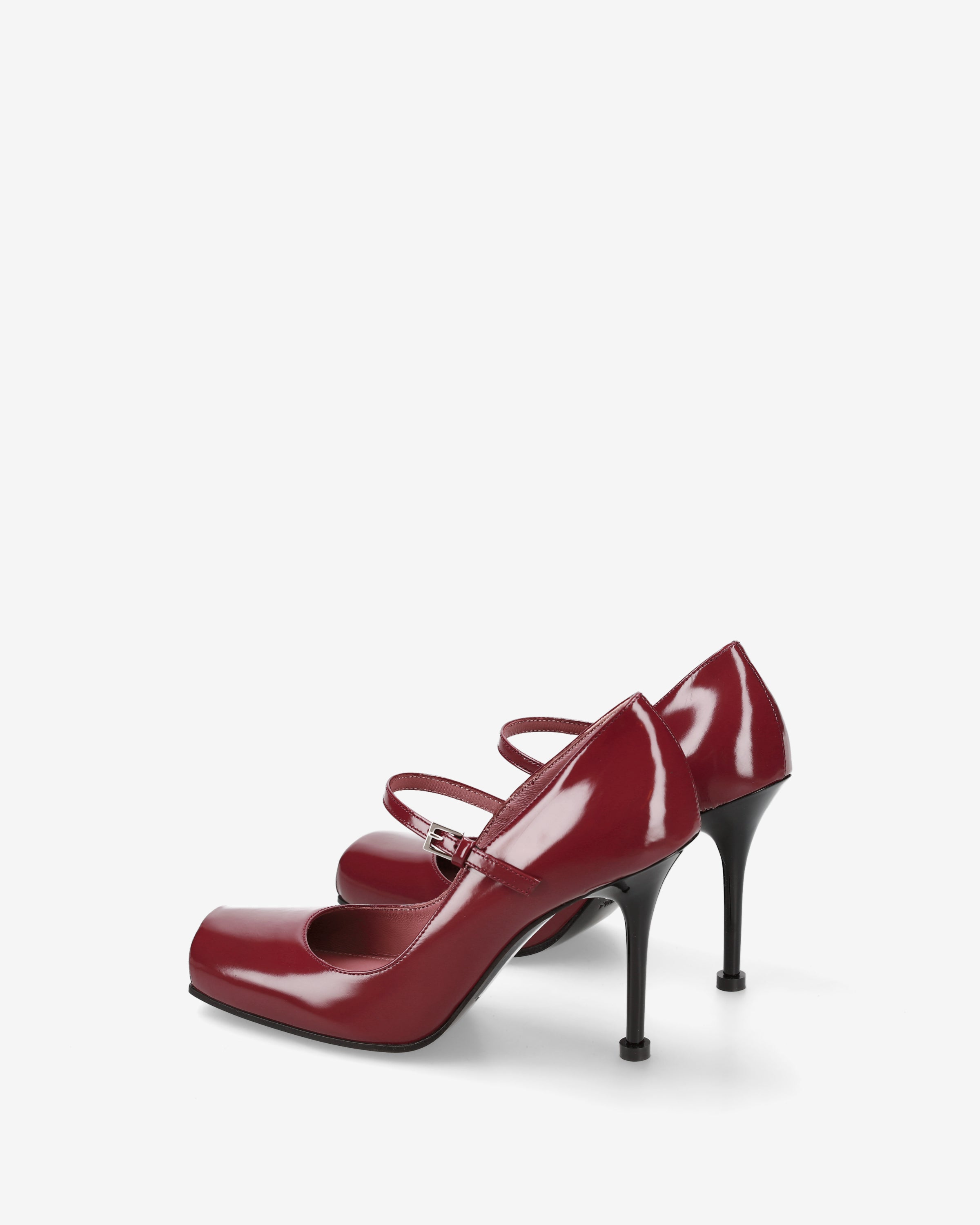 Premiata Mary Jane escarpins vernis bordeaux talon 10 cm