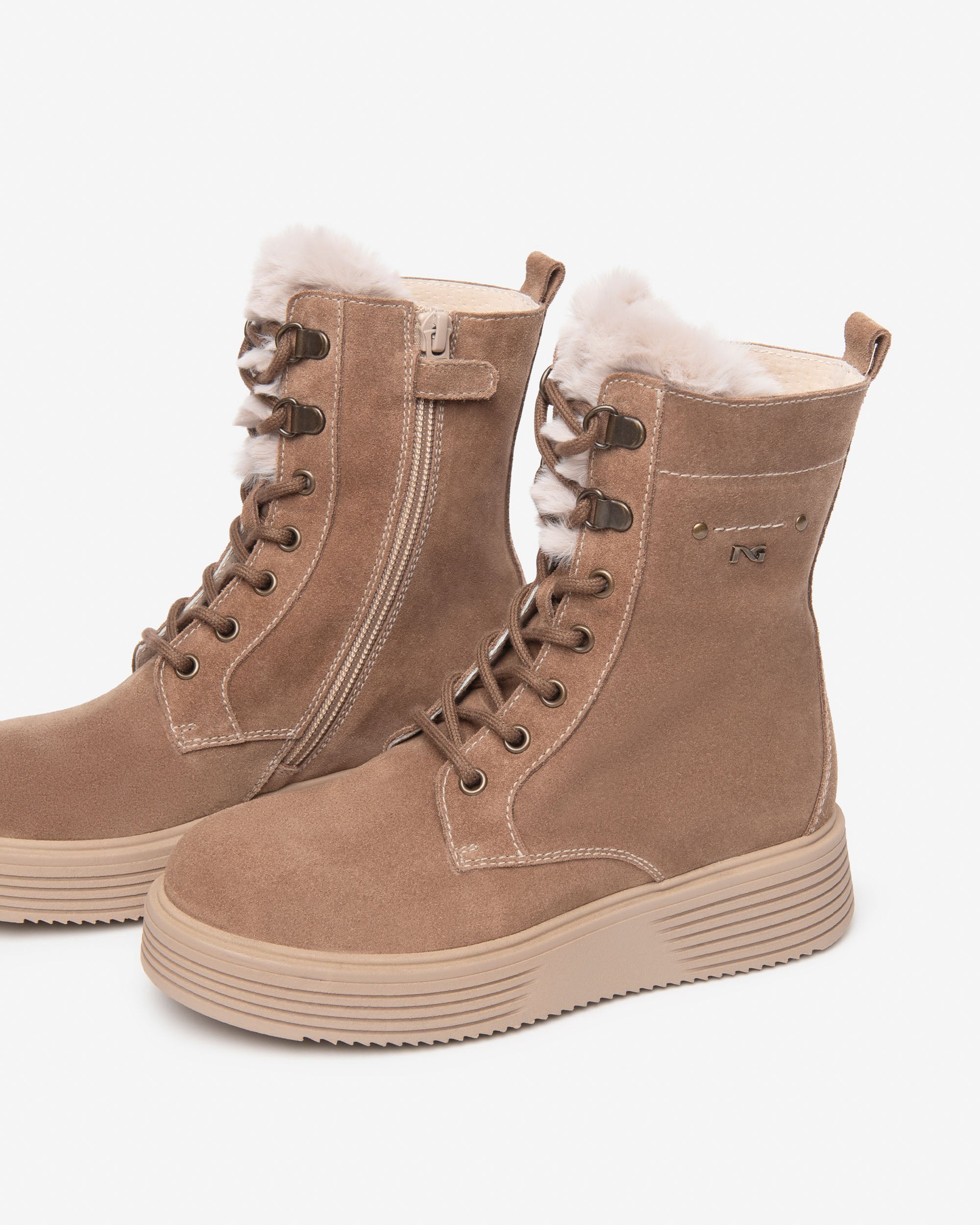 Nero Giardini Combat Boots rangers daim fille 35 zip