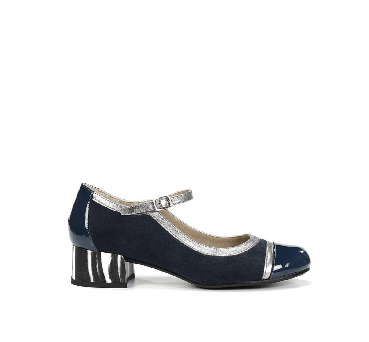Dorking Frida D9027 escarpin bleu talon bas femme