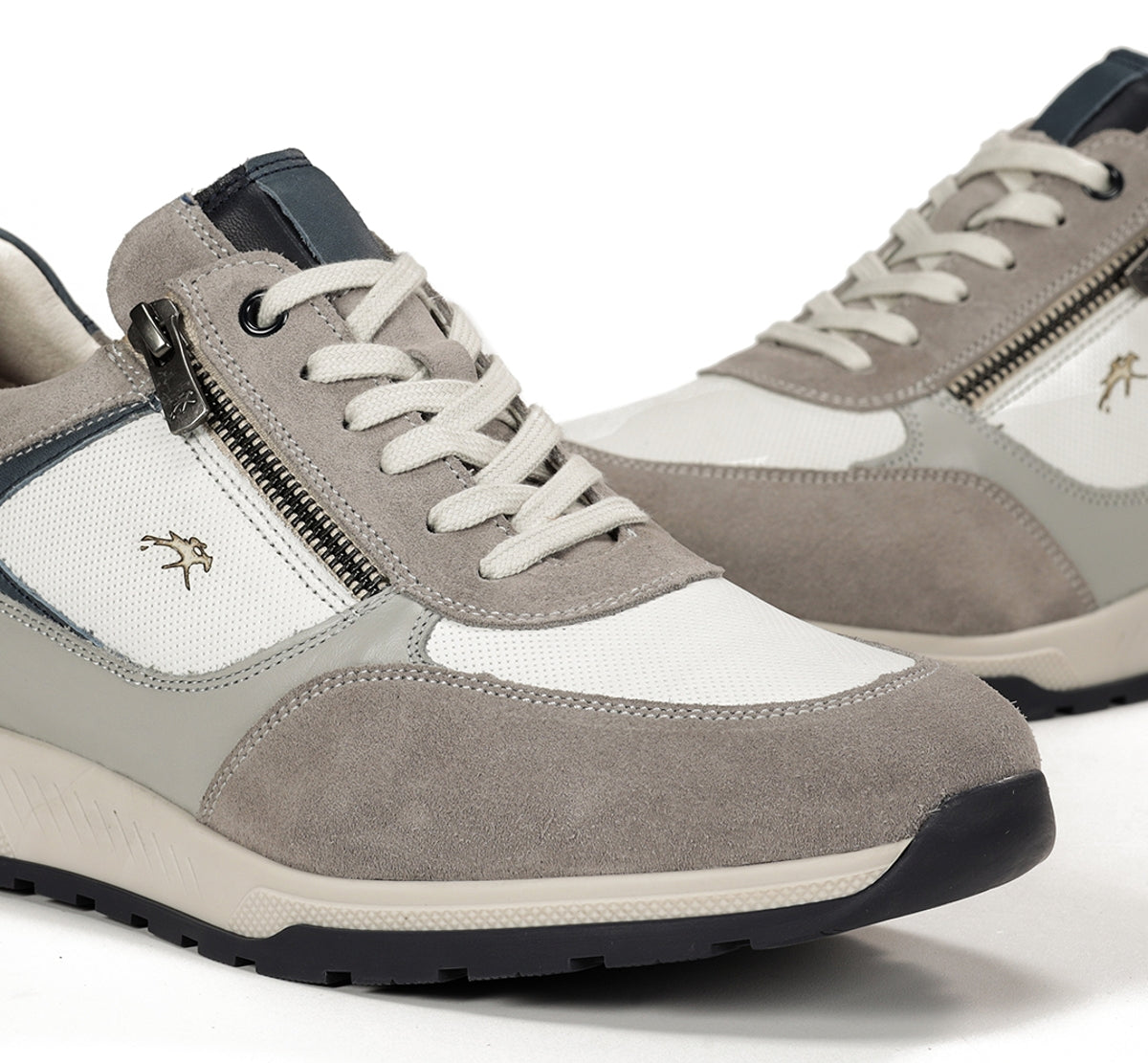 Fluchos Louis F1958 basket grise cuir homme