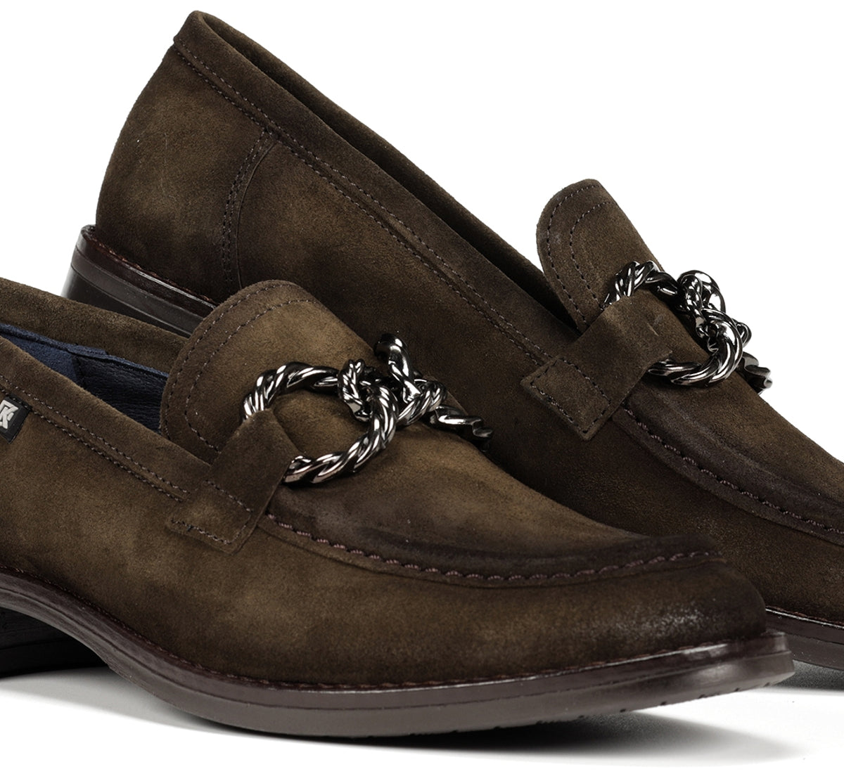 Dorking by Fluchos Harvard D9117 mocassin vert femme