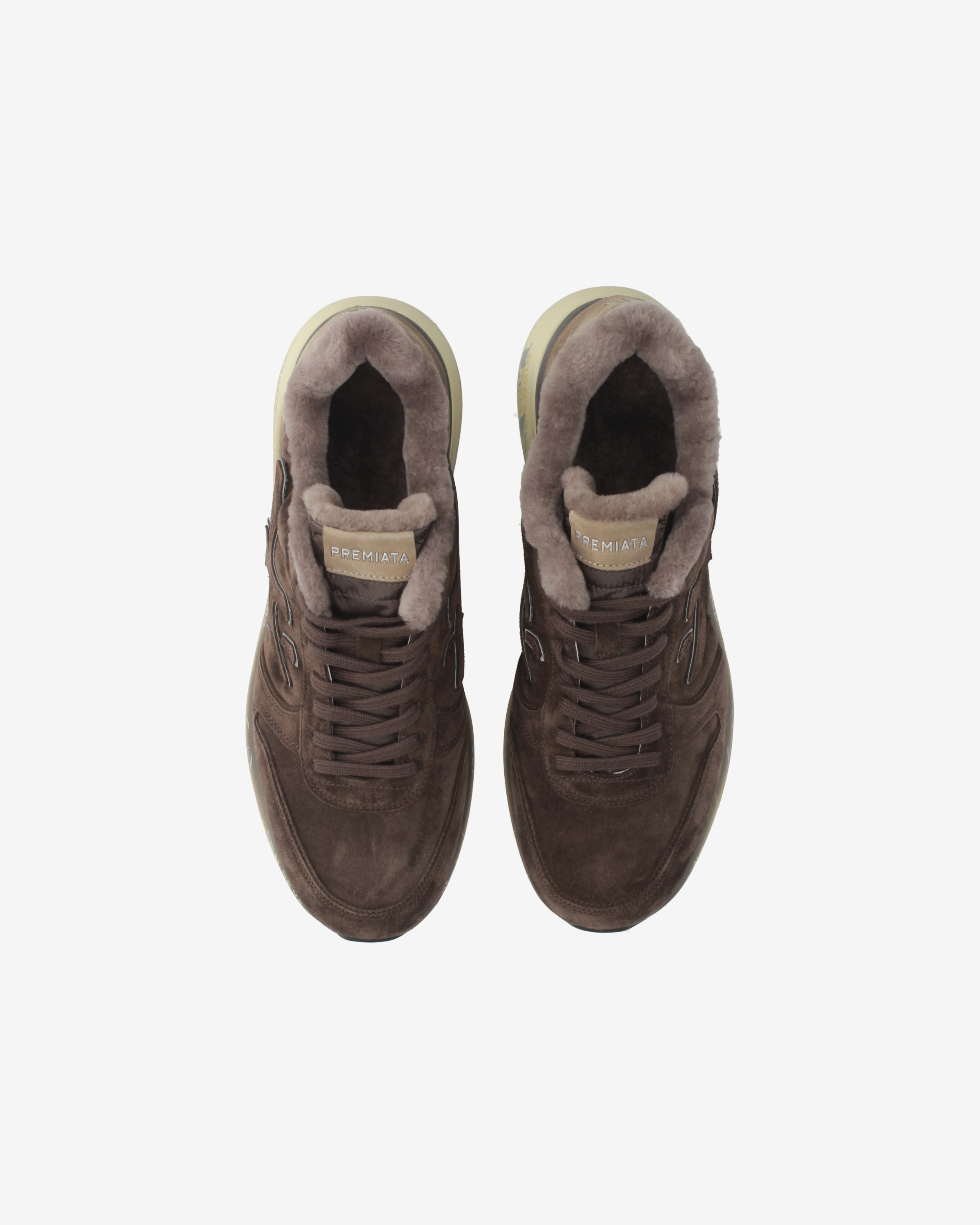 Premiata Mick 7898m baskets daim marron foncé