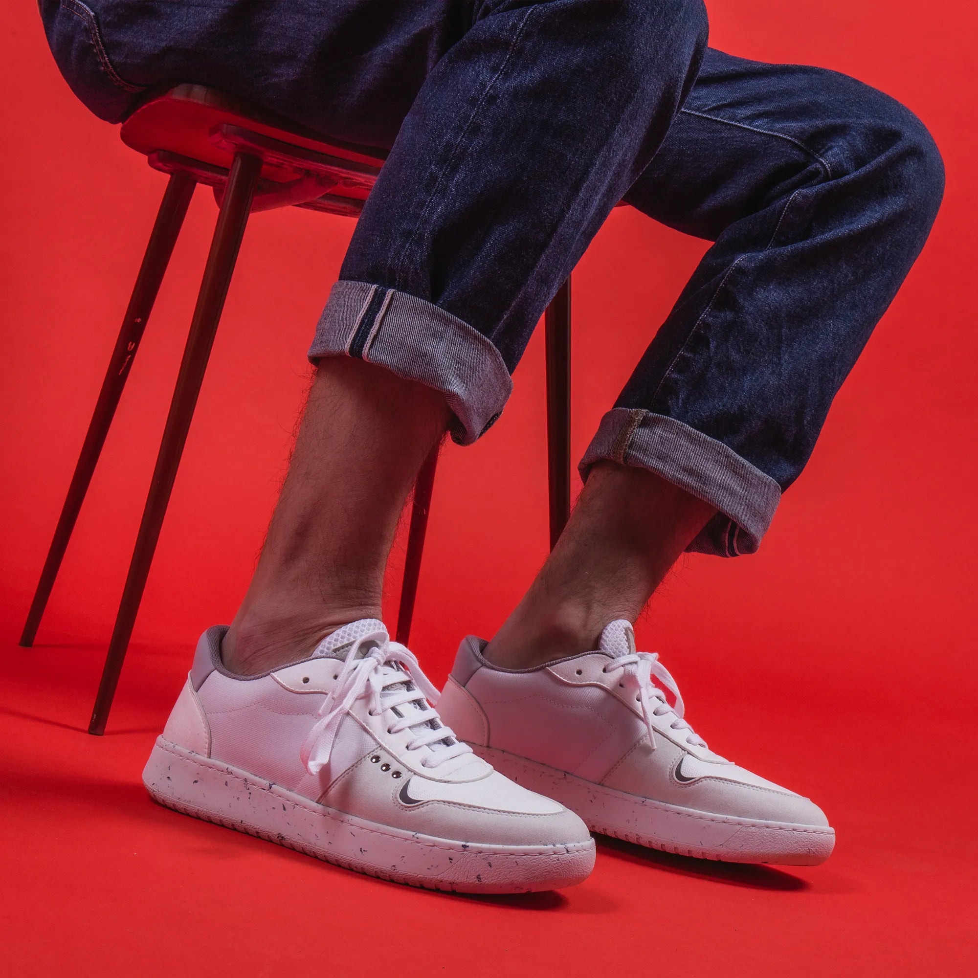 Me.Land Evan baskets vegan blanc nylon recyclé
