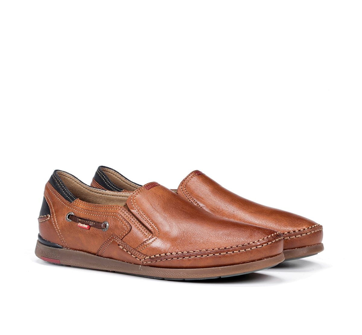 Fluchos Mariner 9883 slip-on homme marron sans lacet