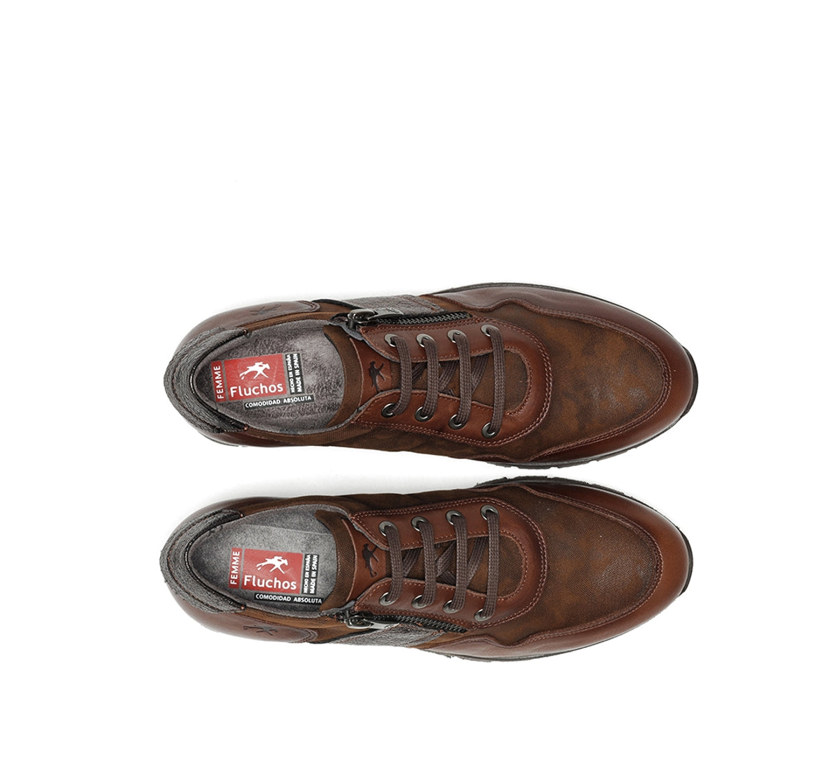 Fluchos Meryl F1624 basket femme marron cuir