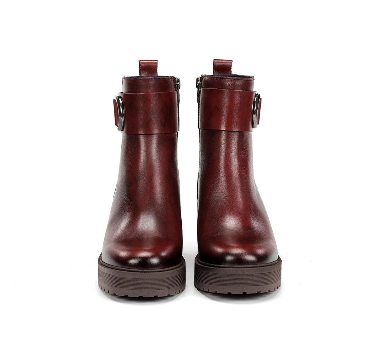 Dorking Sarah D9573 bottines bordeaux talon large