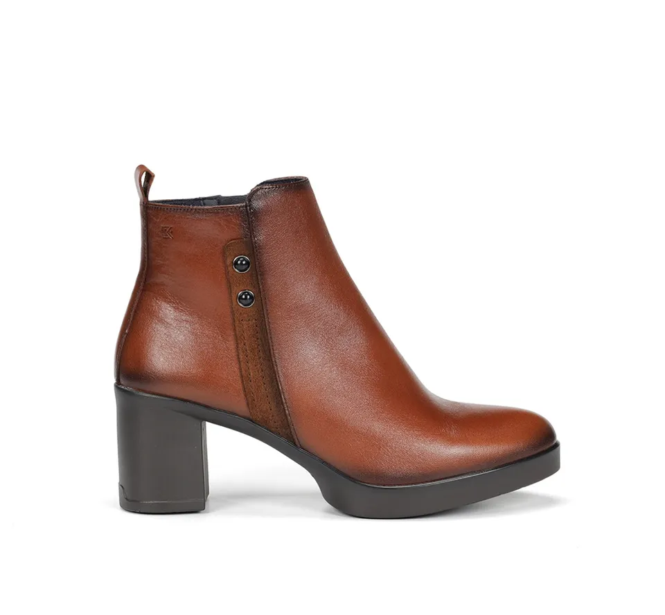 Dorking Elite D9423 bottines cuir marron talon