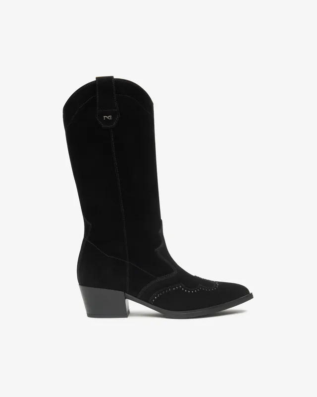 Nero Giardini Boots santiags daim femme talon 50 mm