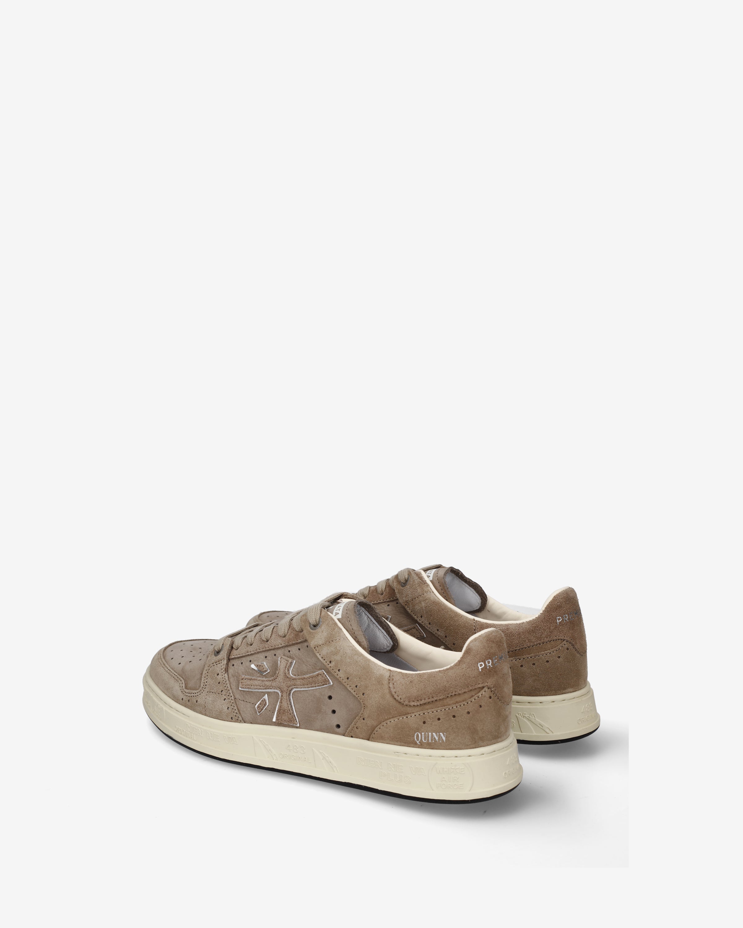 Premiata Quinn 8652 baskets beige cuir et daim
