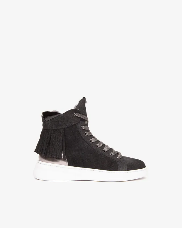 Nero Giardini Sneakers Montantes Femme Cuir Daim Franges