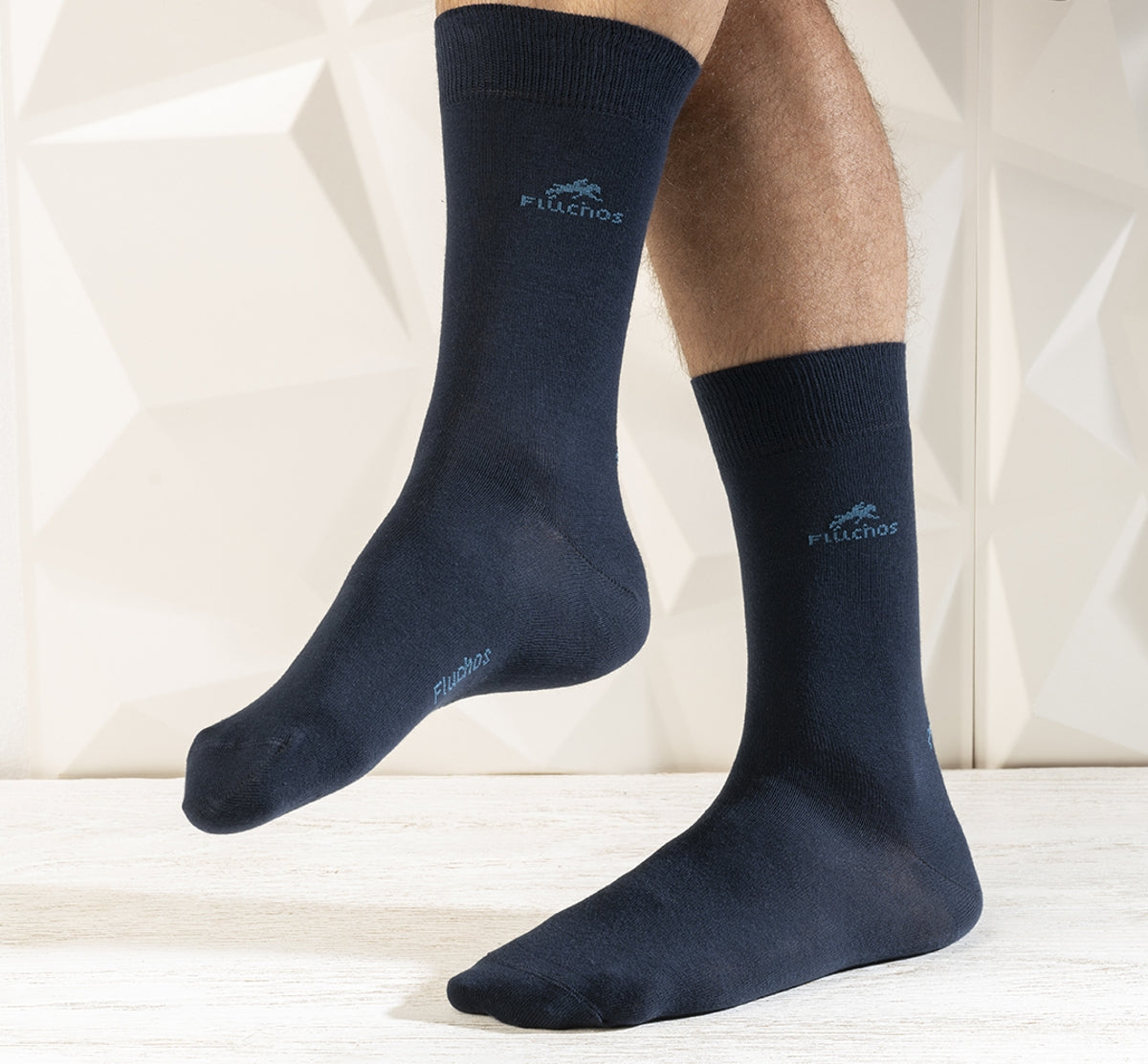 Fluchos CA0009 chaussettes homme bleu carreaux taille unique