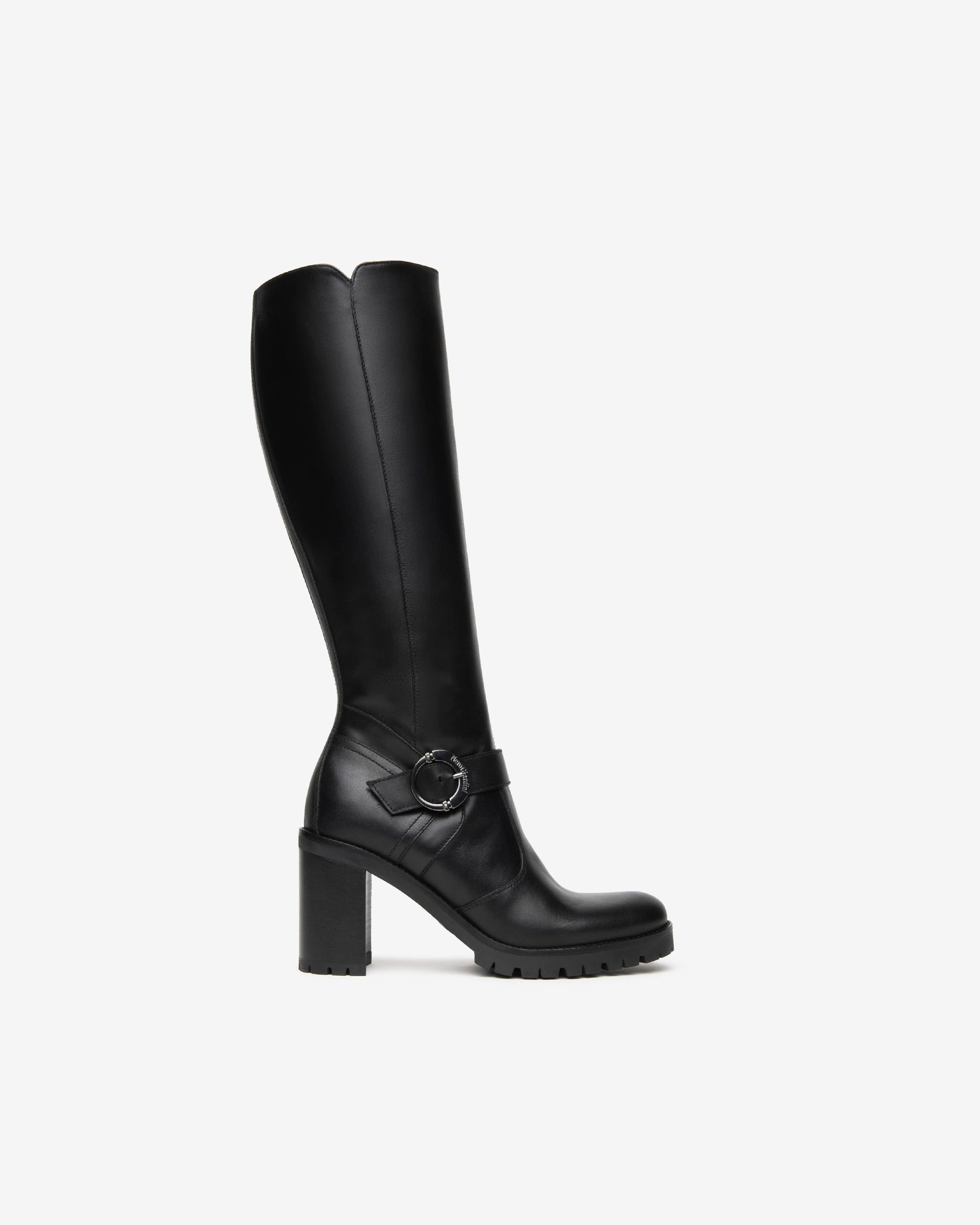 Nero Giardini Boots bottes cuir boucle talon 9 cm