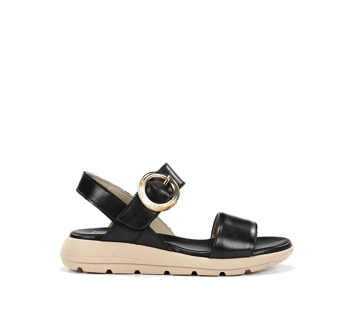 Dorking Gandia D9468 sandale femme noire cuir legere
