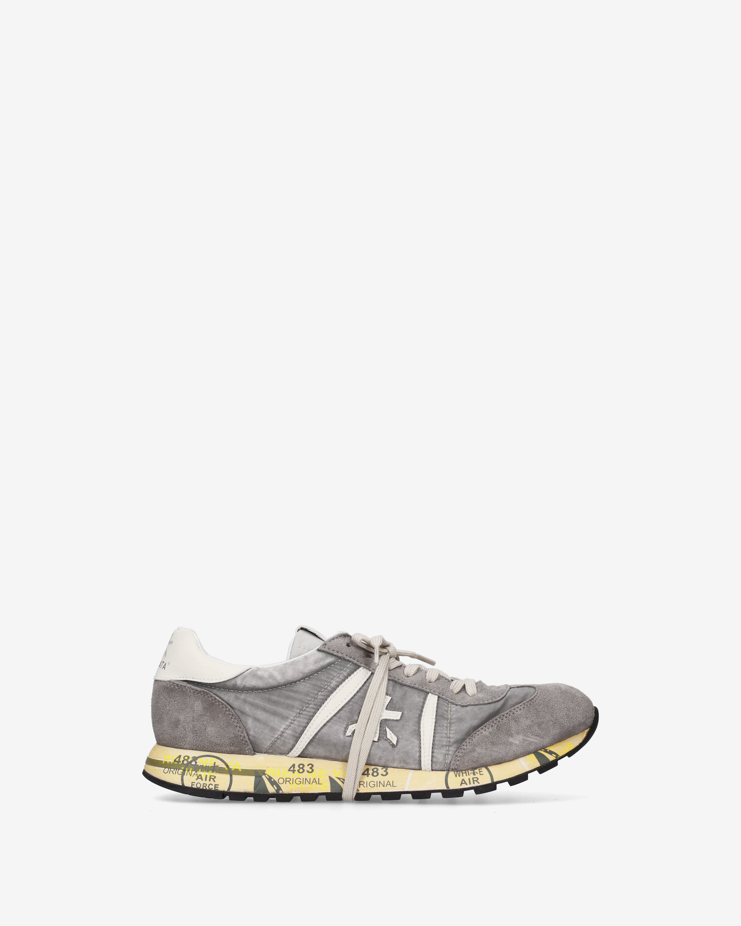 Premiata Lucy 8406 baskets gris tissu daim
