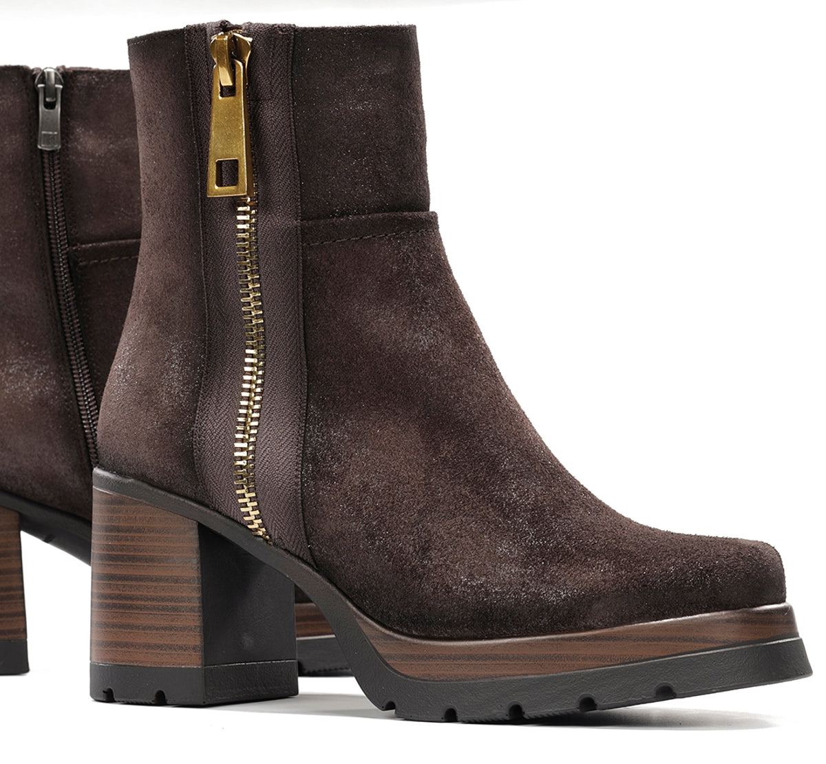 Dorking Safe D9413 bottines femme marron plateforme