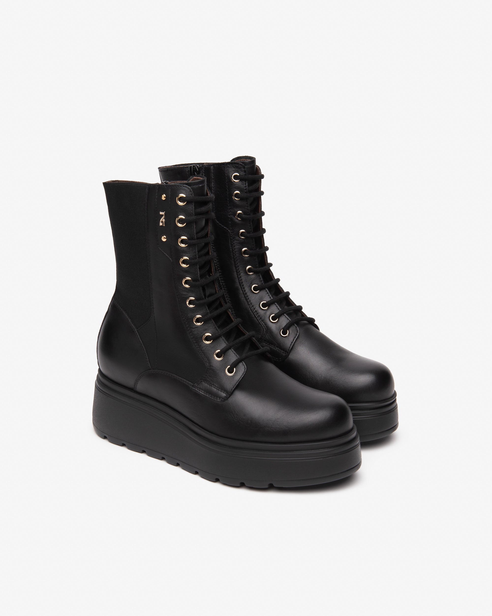 Nero Giardini Combat Boots rangers cuir femme hiver