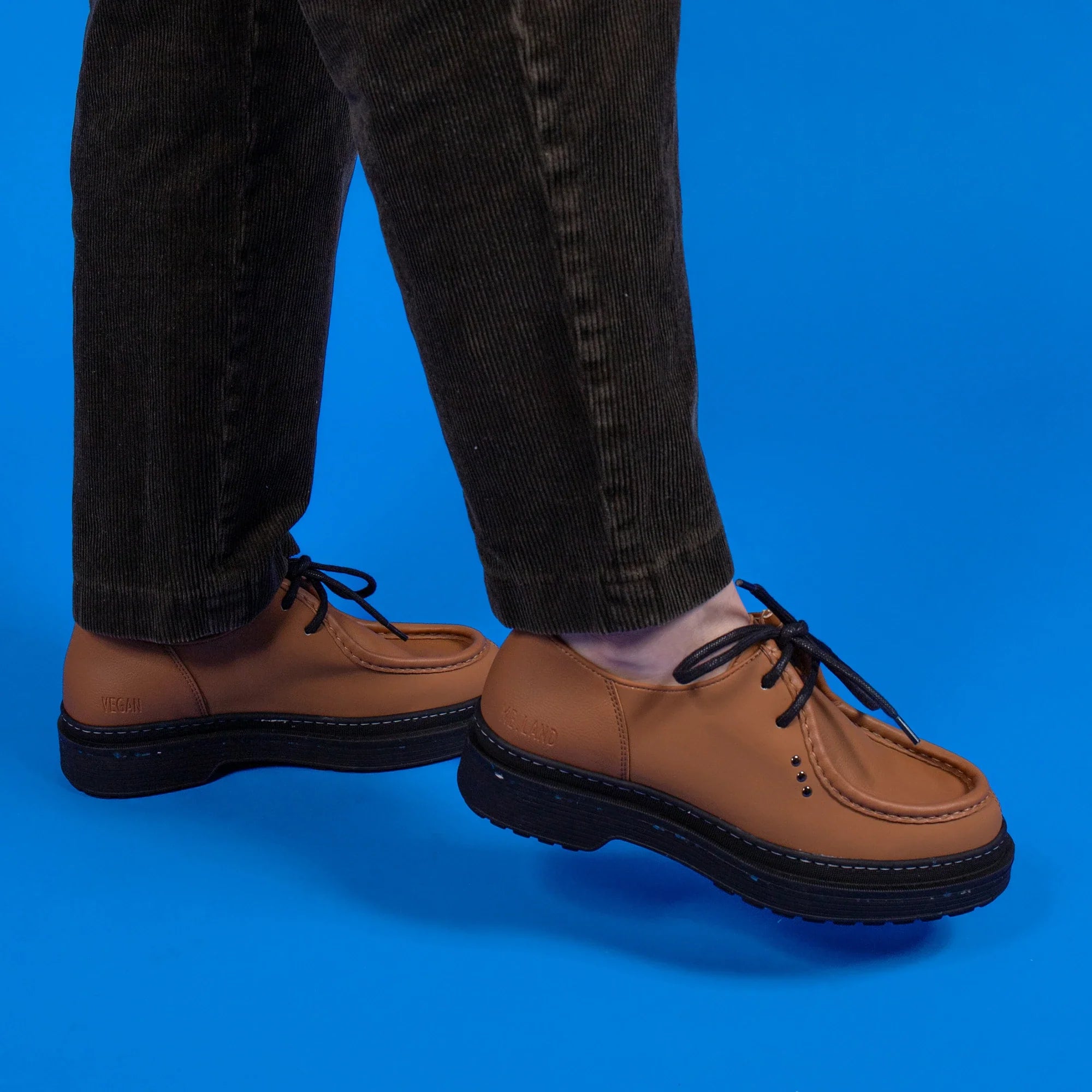 Me.Land Rando derby vegan cuir pomme cognac