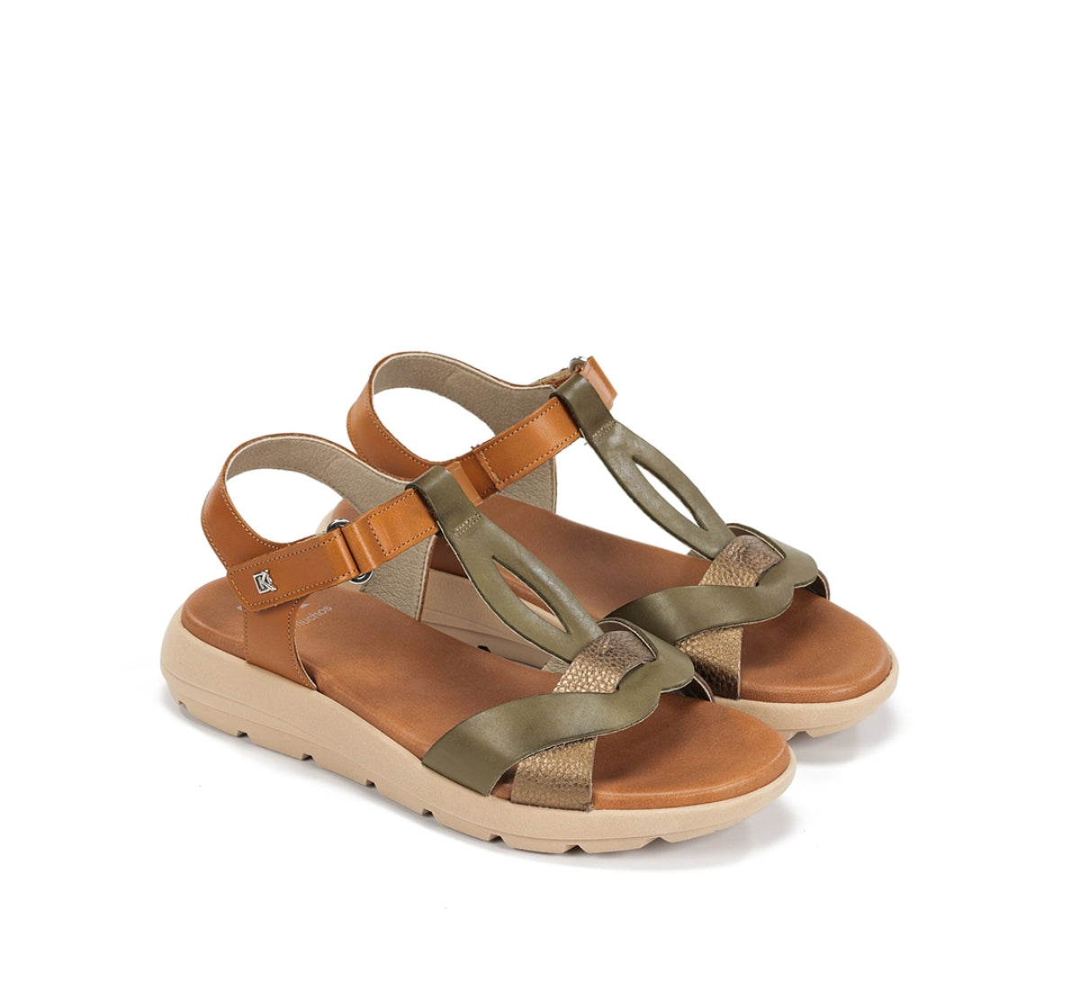 Dorking Gandia D9466 sandale femme vert légère