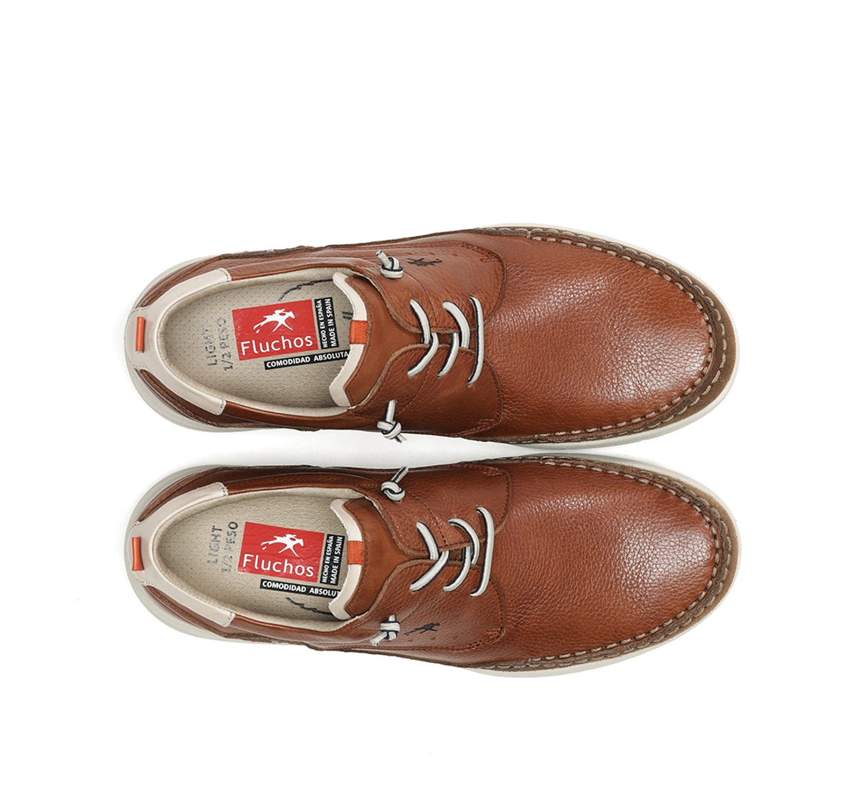 Fluchos Kai F1986 chaussures marron homme coupe large
