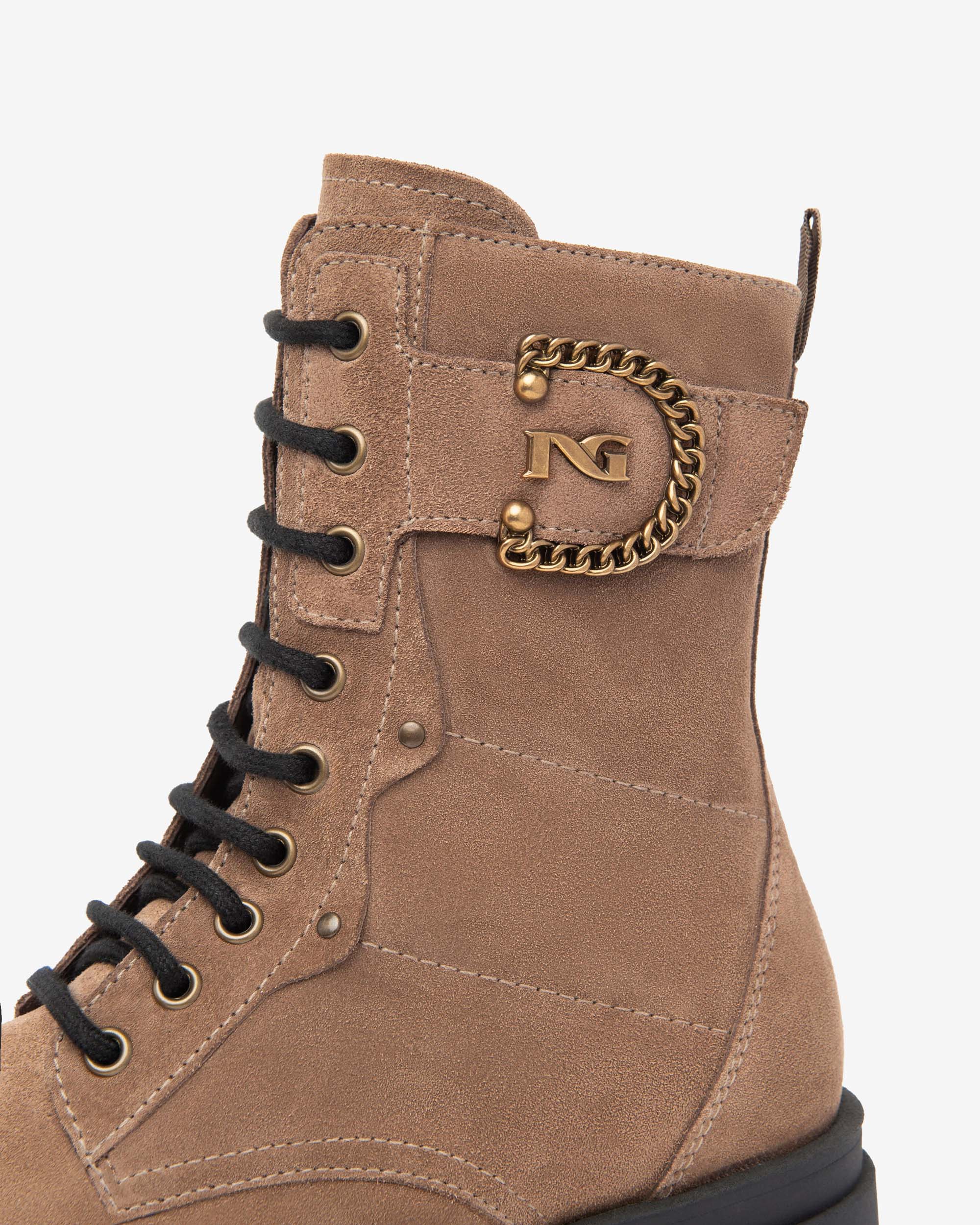 Nero Giardini Combat Boots rangers daim femme hiver