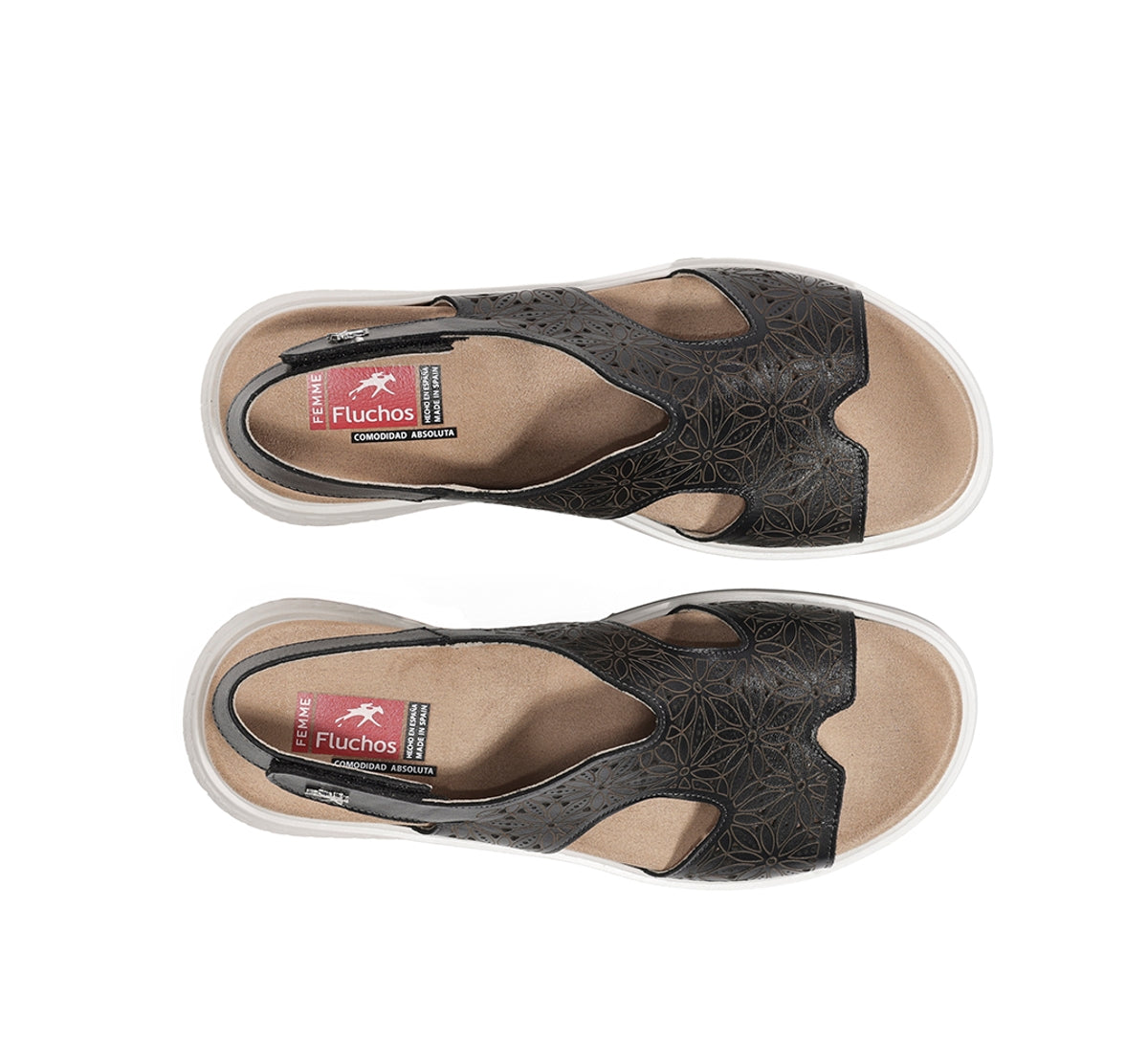 Fluchos Street F2007 sandale noire été confortable