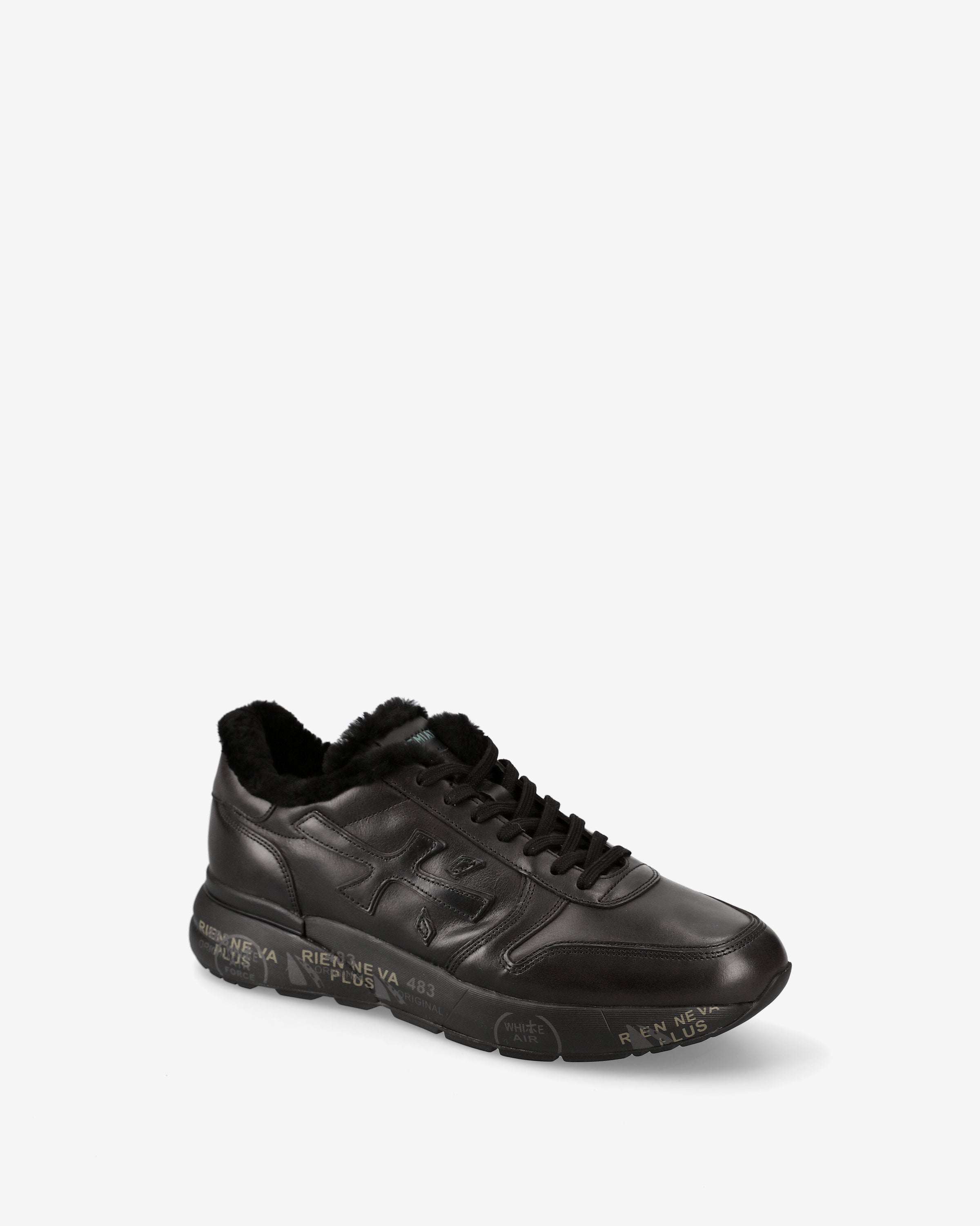 Premiata Mick 1453NM sneakers cuir noir fourrée