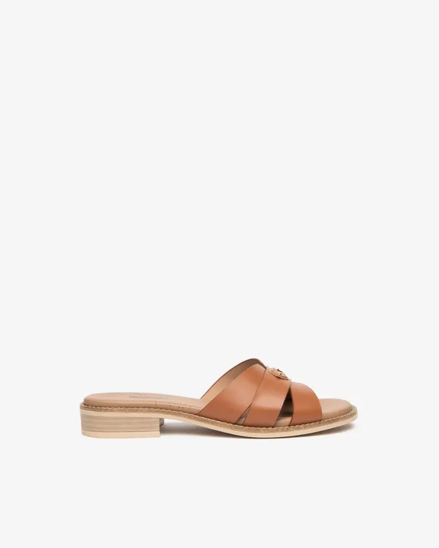 Nero Giardini Sandals mules cuir femme tissu technique