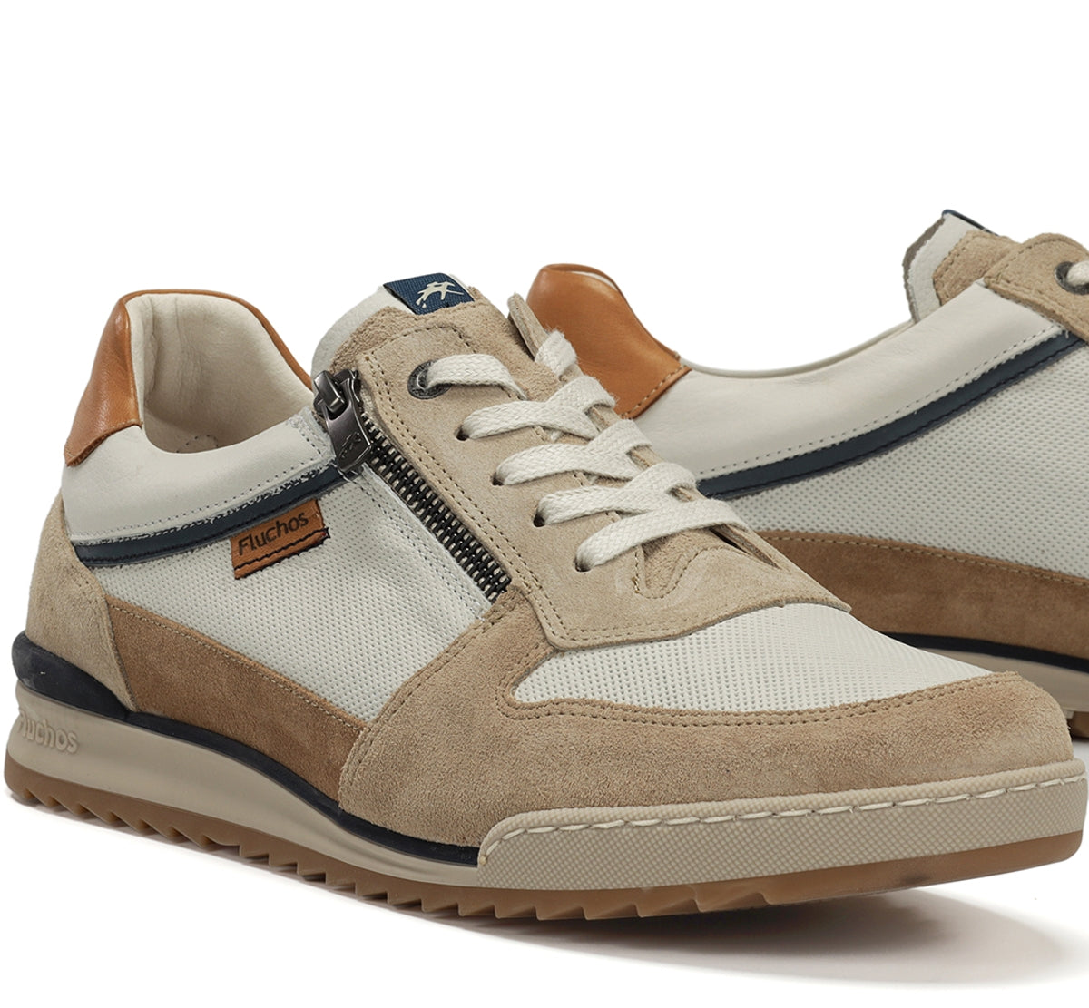 Fluchos Elder F2385 baskets beige homme cuir