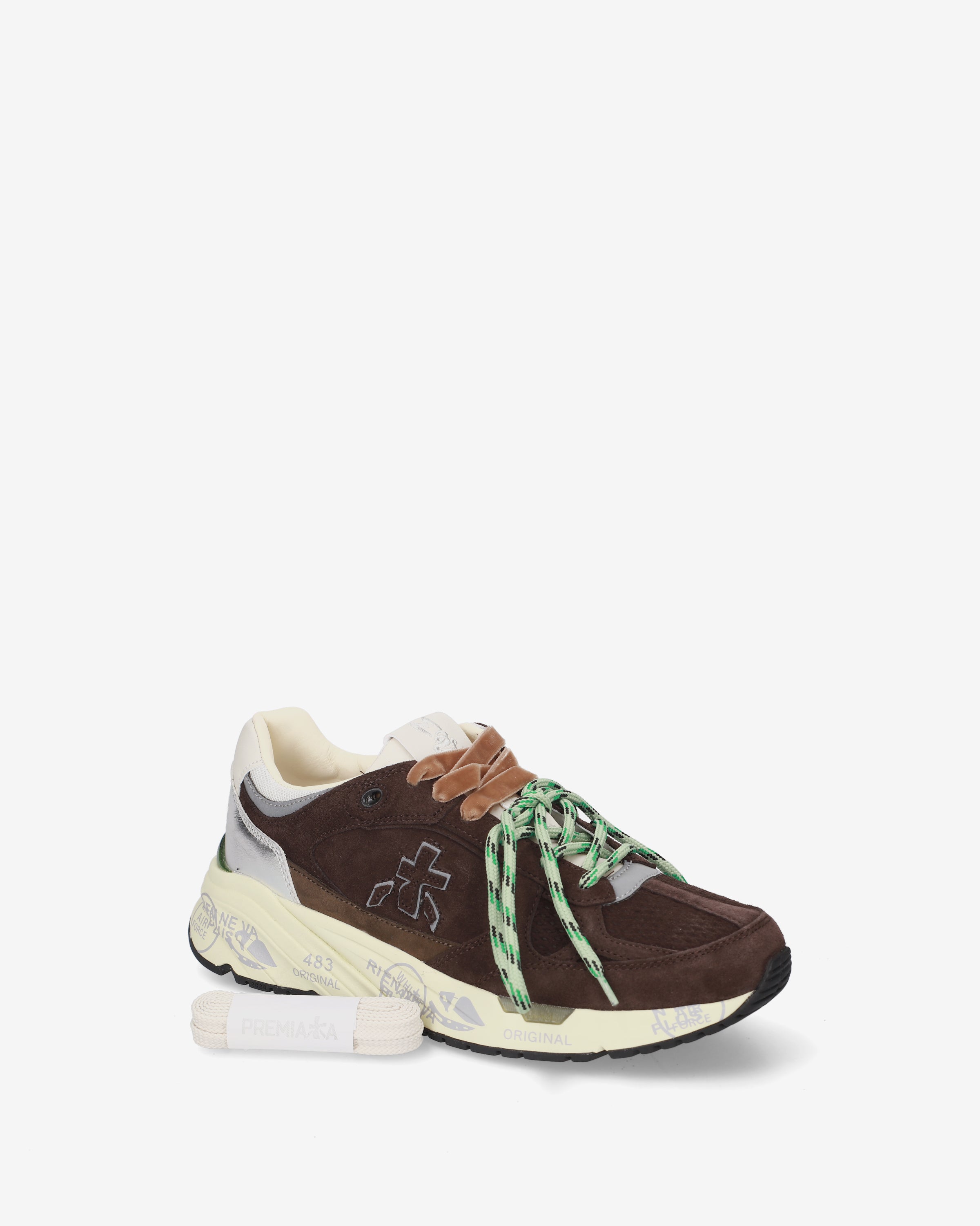 Premiata Mased 8596L sneakers femme marron olive